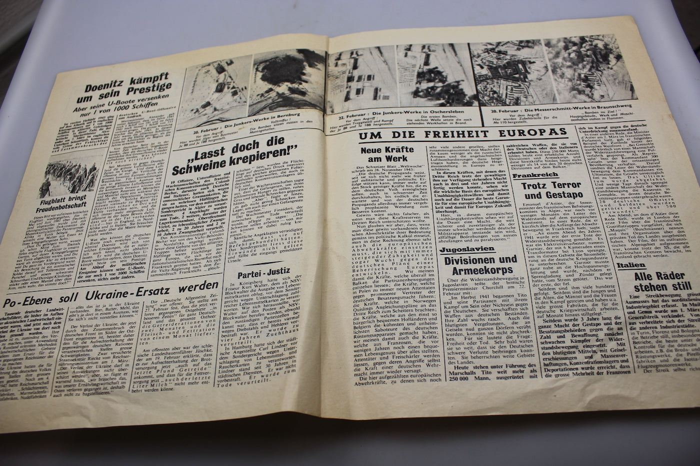 "Luftpost" Giornale Alleato di propaganda Anti-Nazi - 1944