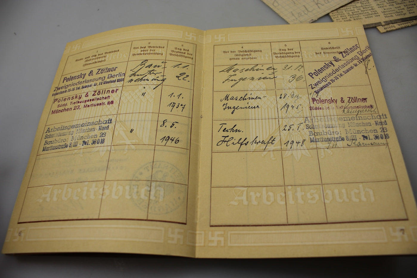 Arbeitsbuch + Vaterlandische Front anni 30/40