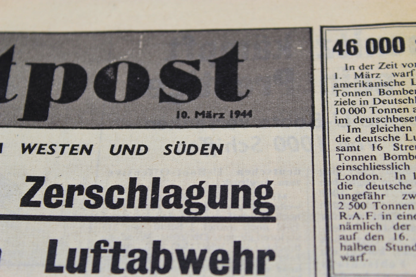 “Luftpost”; – 10 Marzo 1944 – Giornale di propaganda Alleato