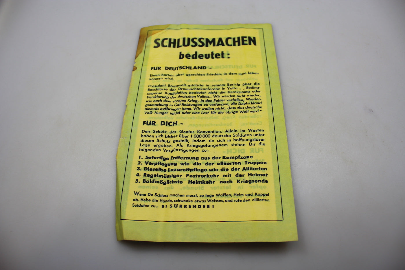 Volantino propaganda Alleato WW2