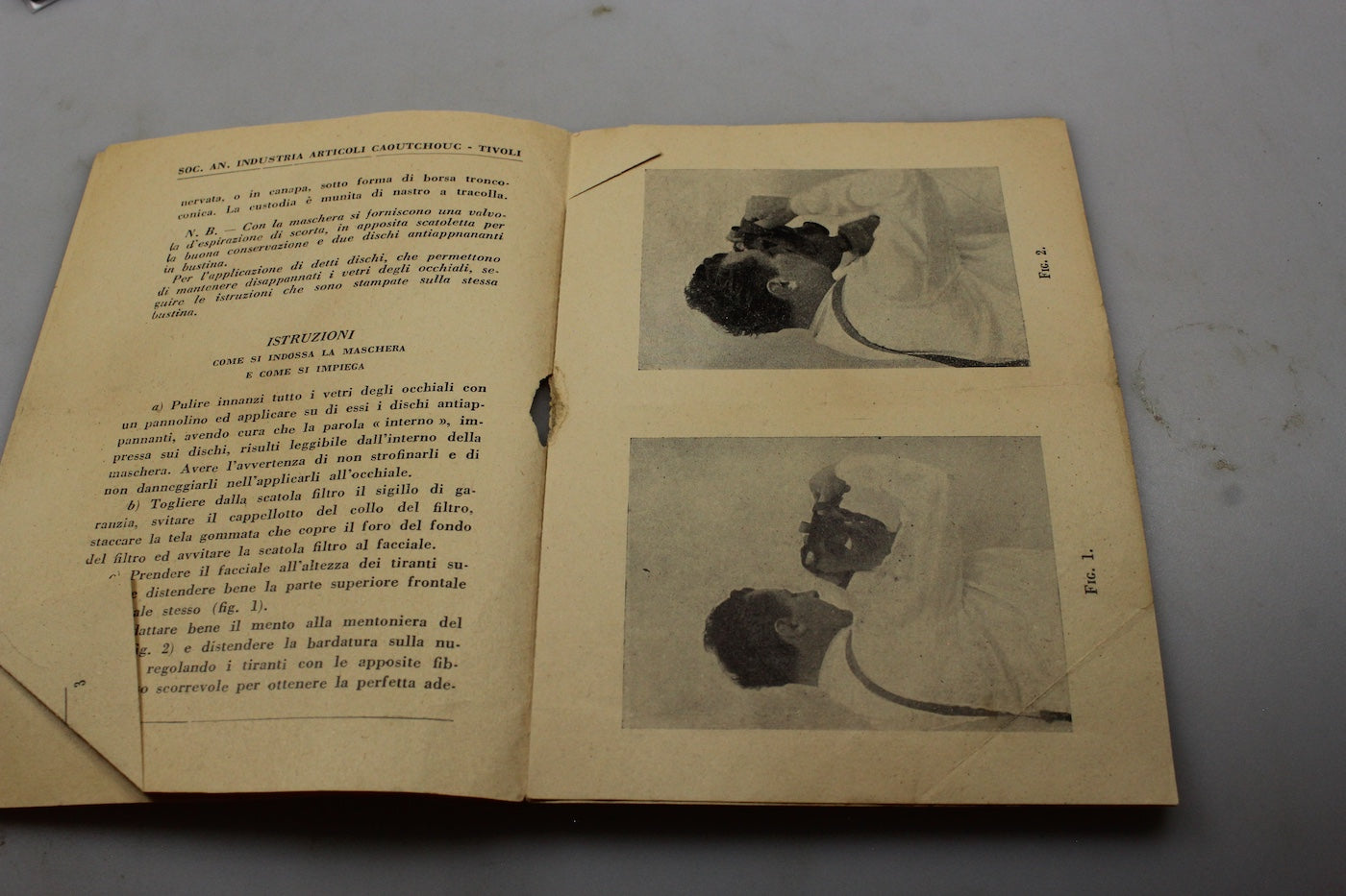 Manuale maschera antigas PC.35 (T.35) WW2