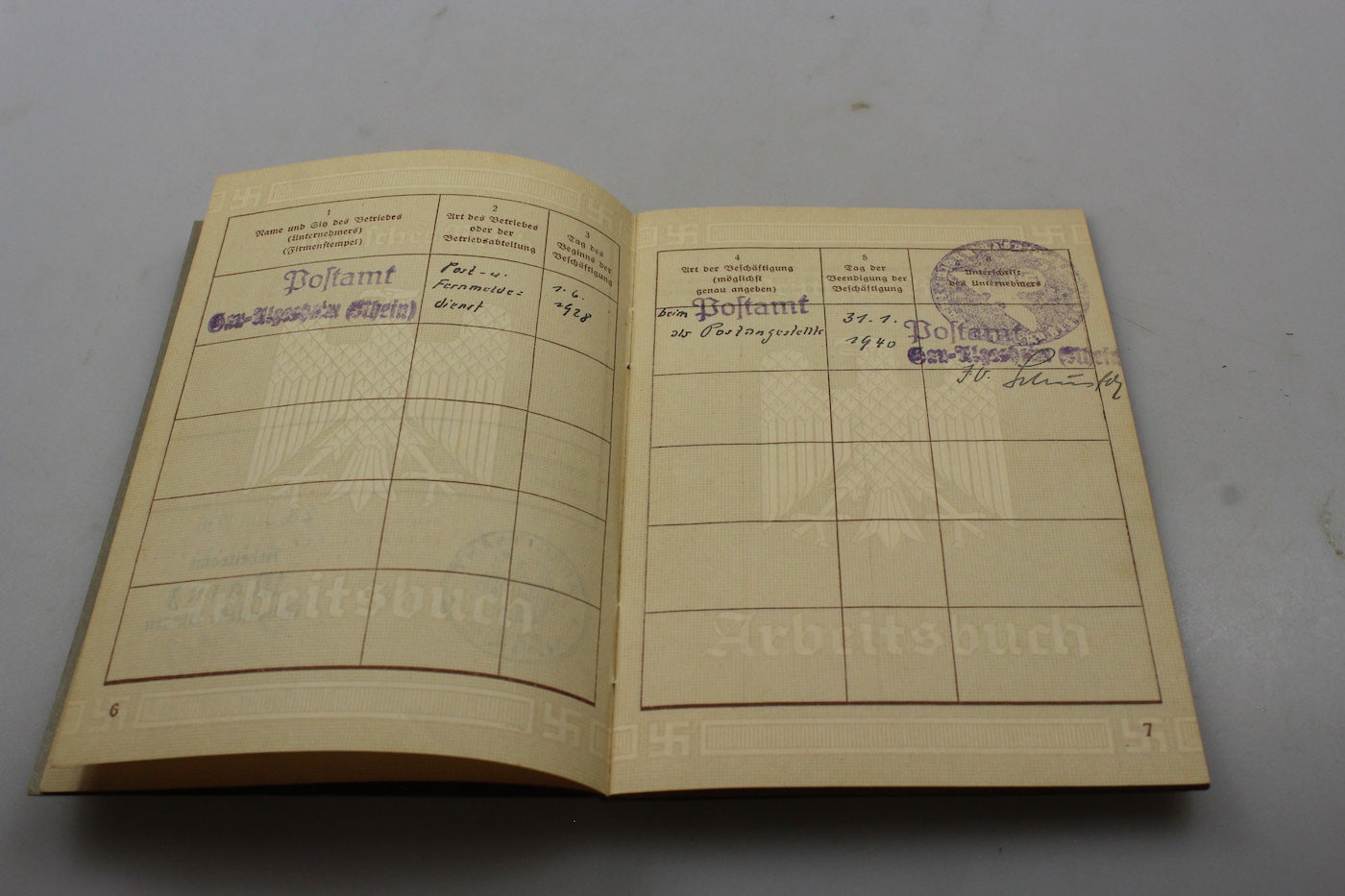 Arbeitsbuch III° Reich periodo prebellico