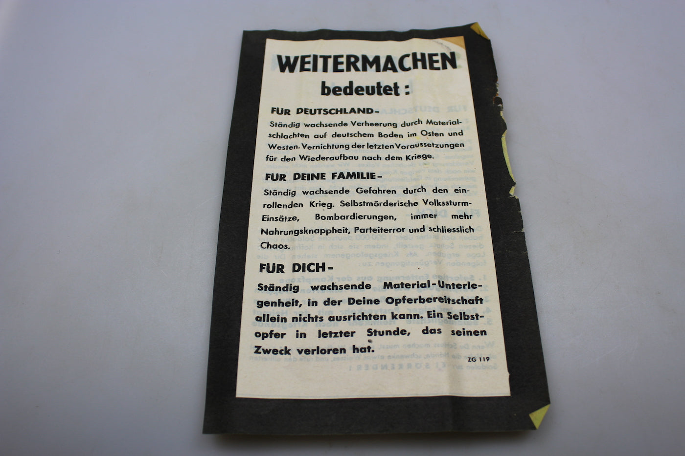 Volantino propaganda Alleato WW2