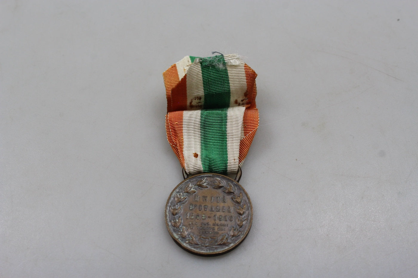 Medaglia Unità d'Italia ( 1848 - 1918 ) completa di ribbon. Usata, buono stato di conservazione.