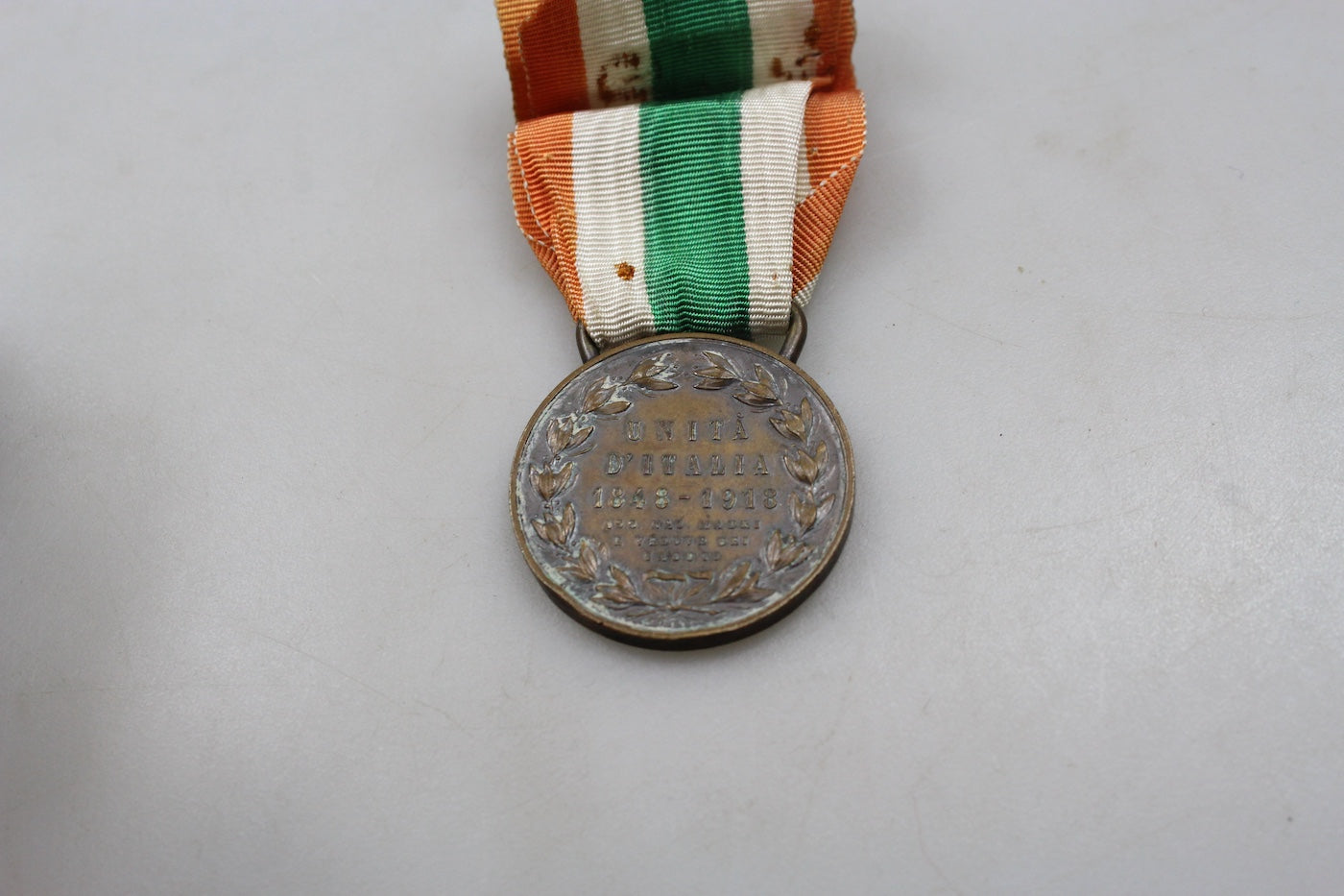 Medaglia Unità d'Italia ( 1848 - 1918 ) completa di ribbon. Usata, buono stato di conservazione.