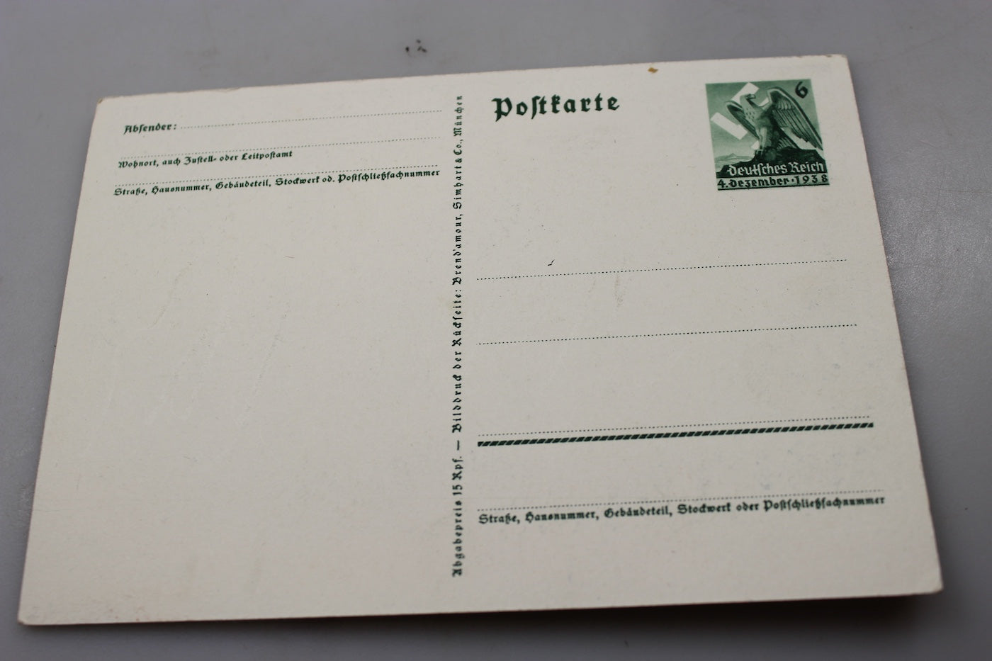 Cartolina postale 1 Ottobre 1938