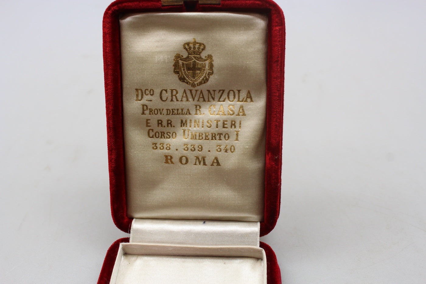 Scatola presentazione Croce di Cavaliere "Corona d'Italia"