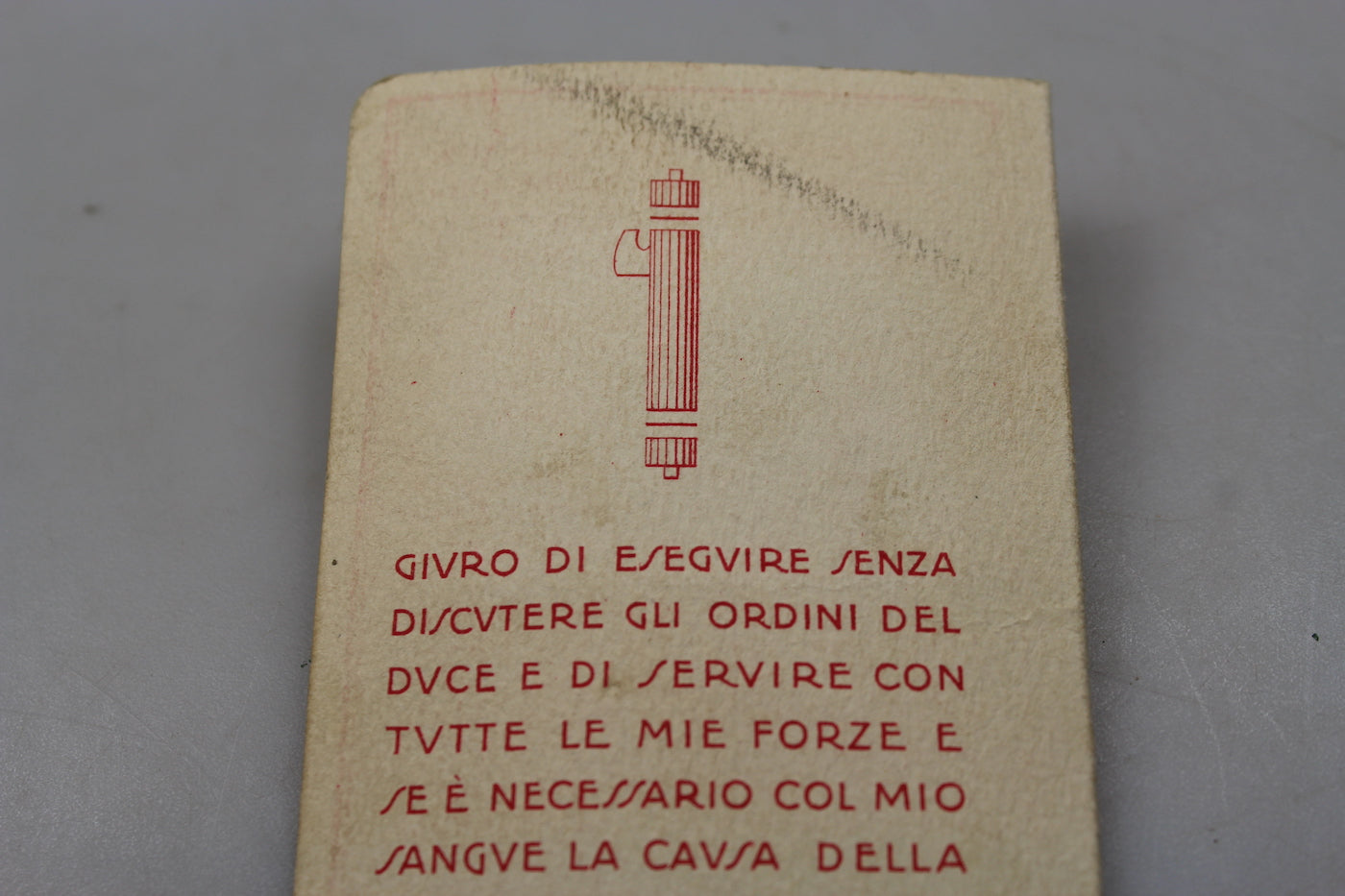 Tessera iscritto ONB anno X° EF