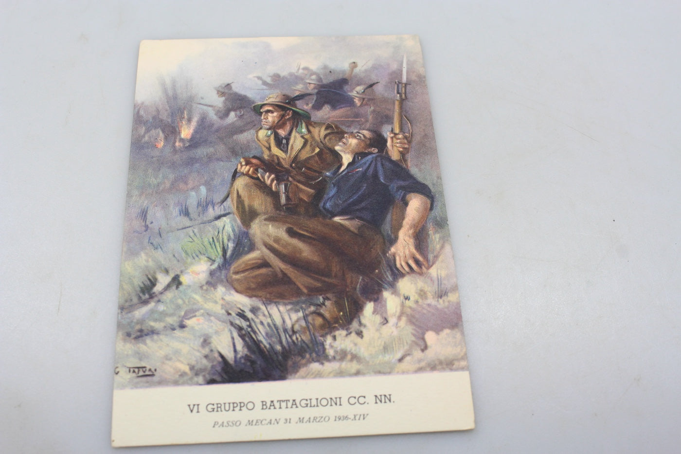 Cartolina postale AOI - VI° Gruppo Battaglioni CCNN