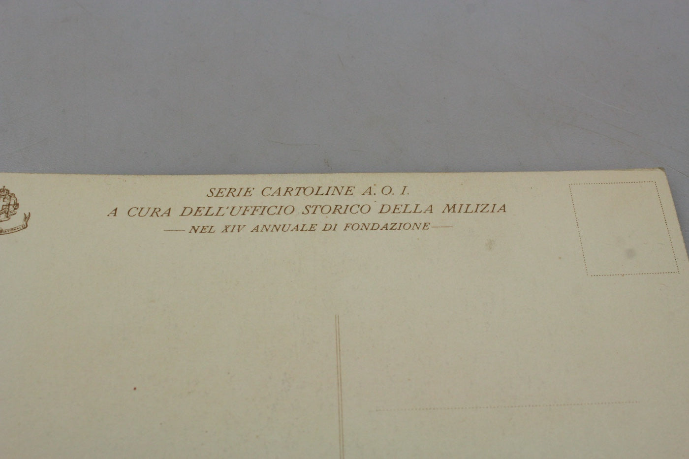 Cartolina postale AOI - VI° Gruppo Battaglioni CCNN