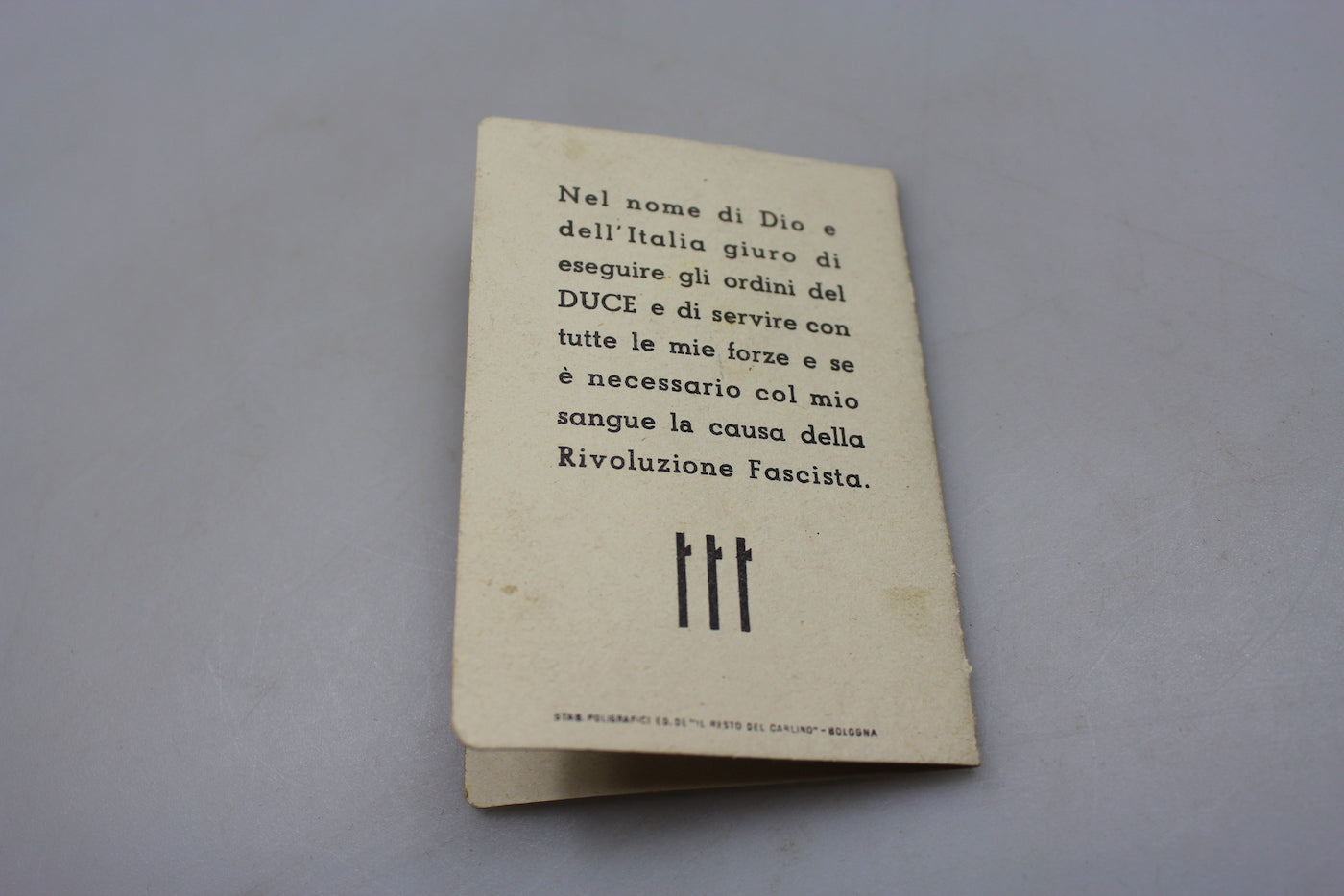 Tessera "Piccola Italiana" - XVII°