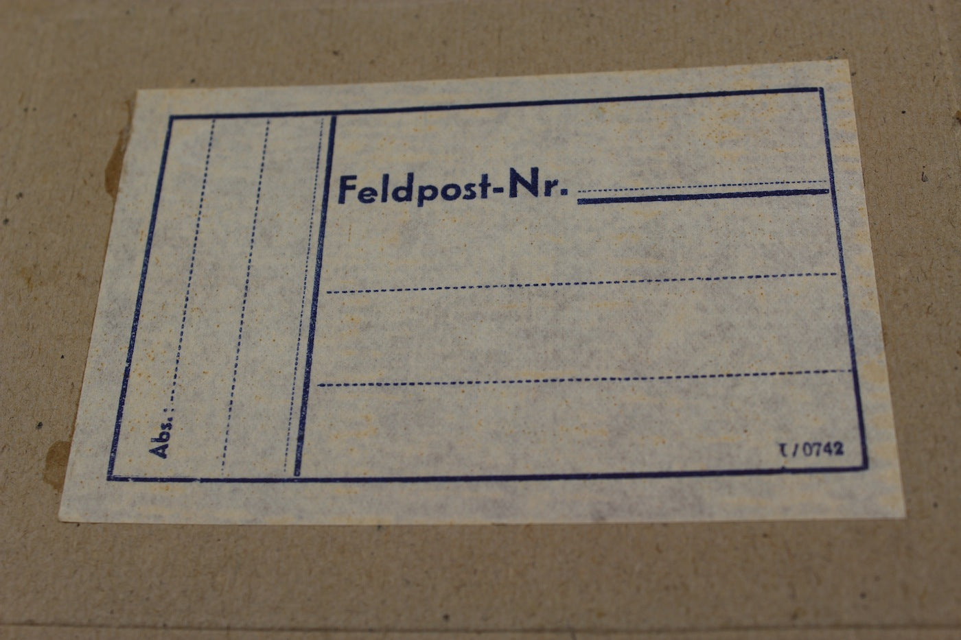 Scatola in cartone Feldpost