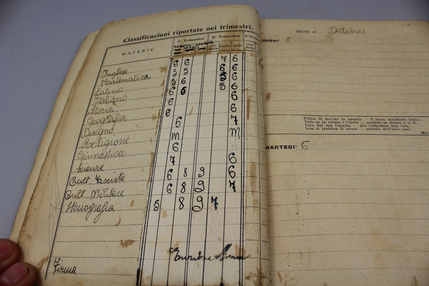 Diario scolastico per l'anno 1934/35