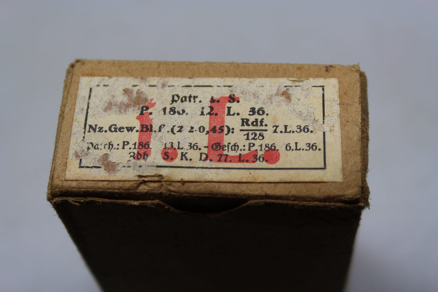 Scatola colpi Kar.8 1936 WH WW2