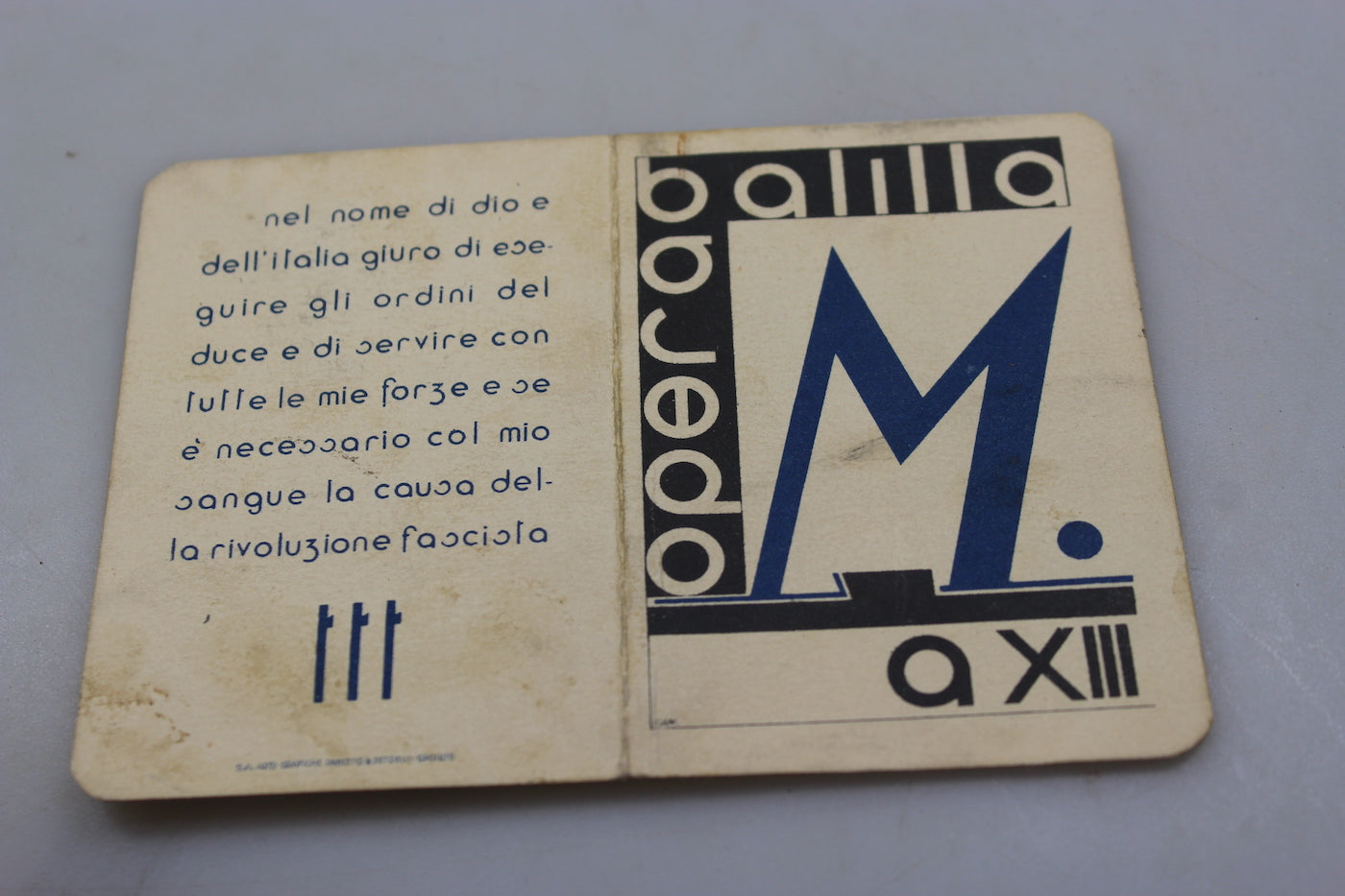 Tessera ONB - XIII° E.F.