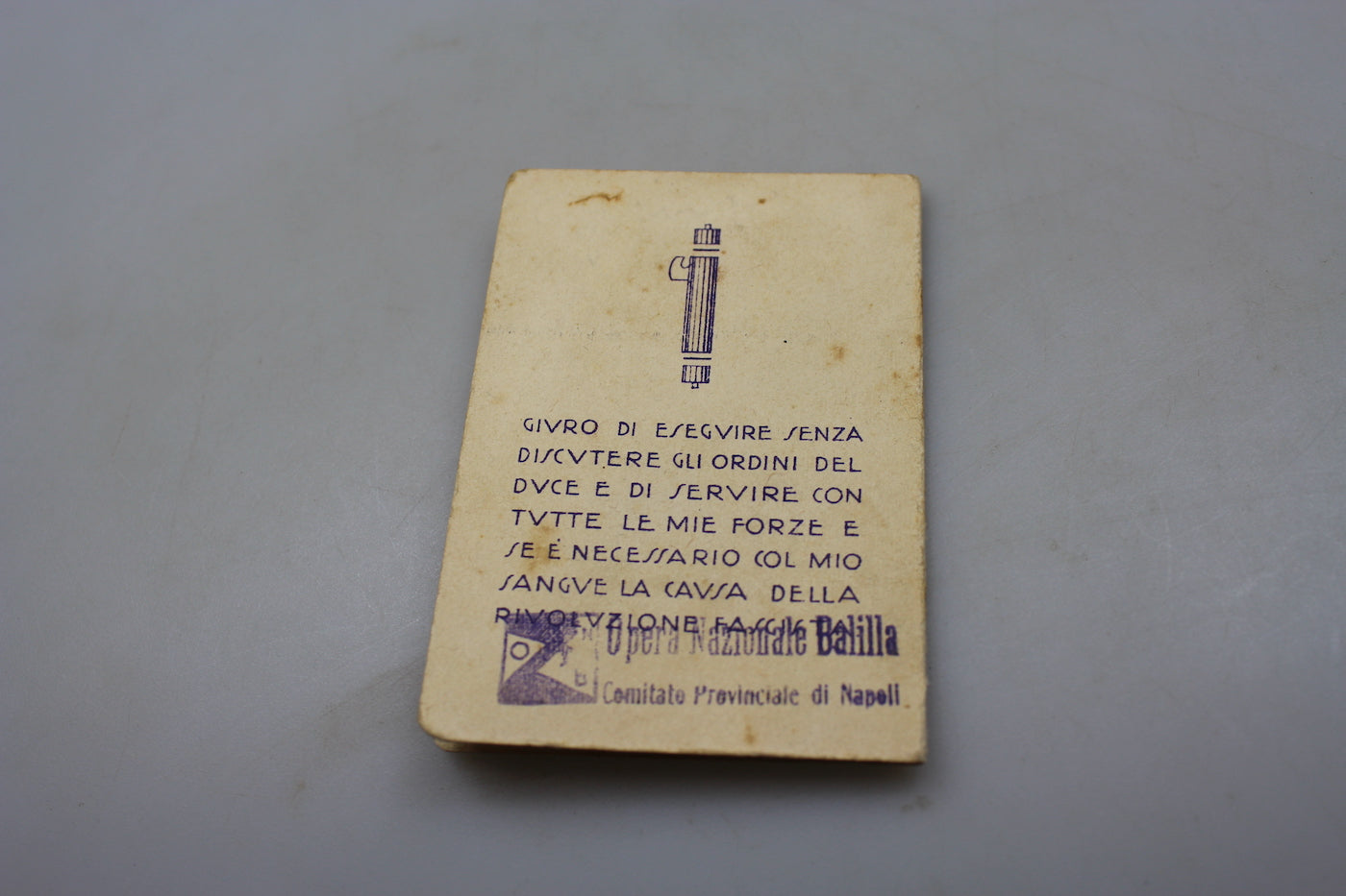 Tessera ONB "Balilla" IX°