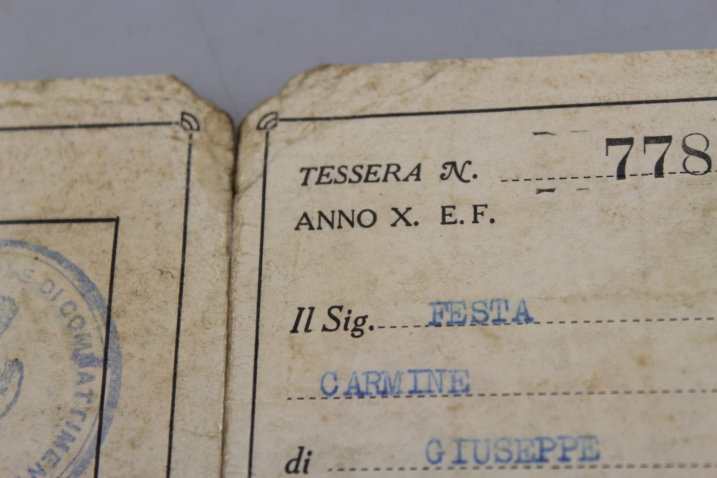Tessera FGC anno X°