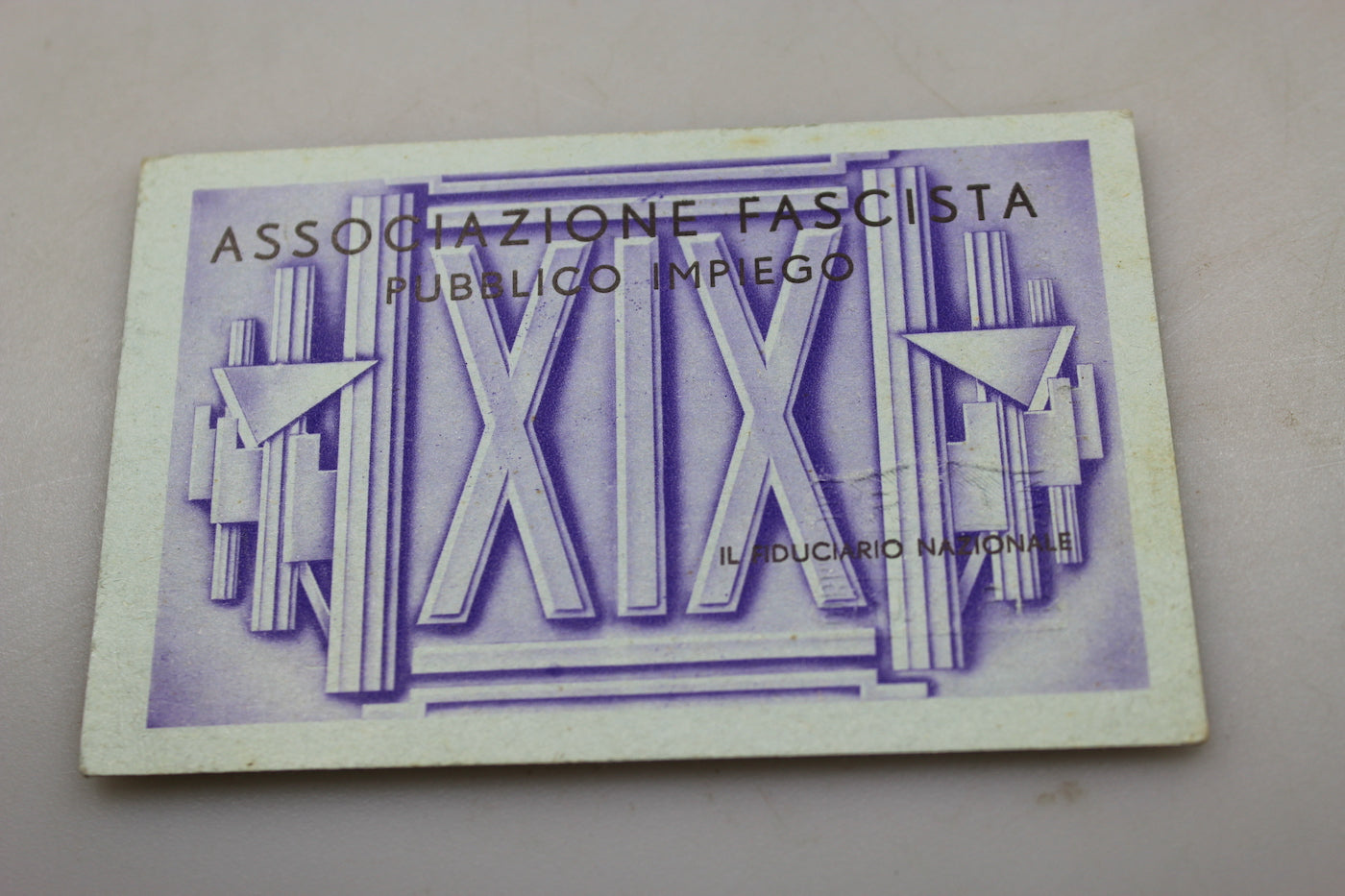 Tessera Pubblico Impiego XIX°