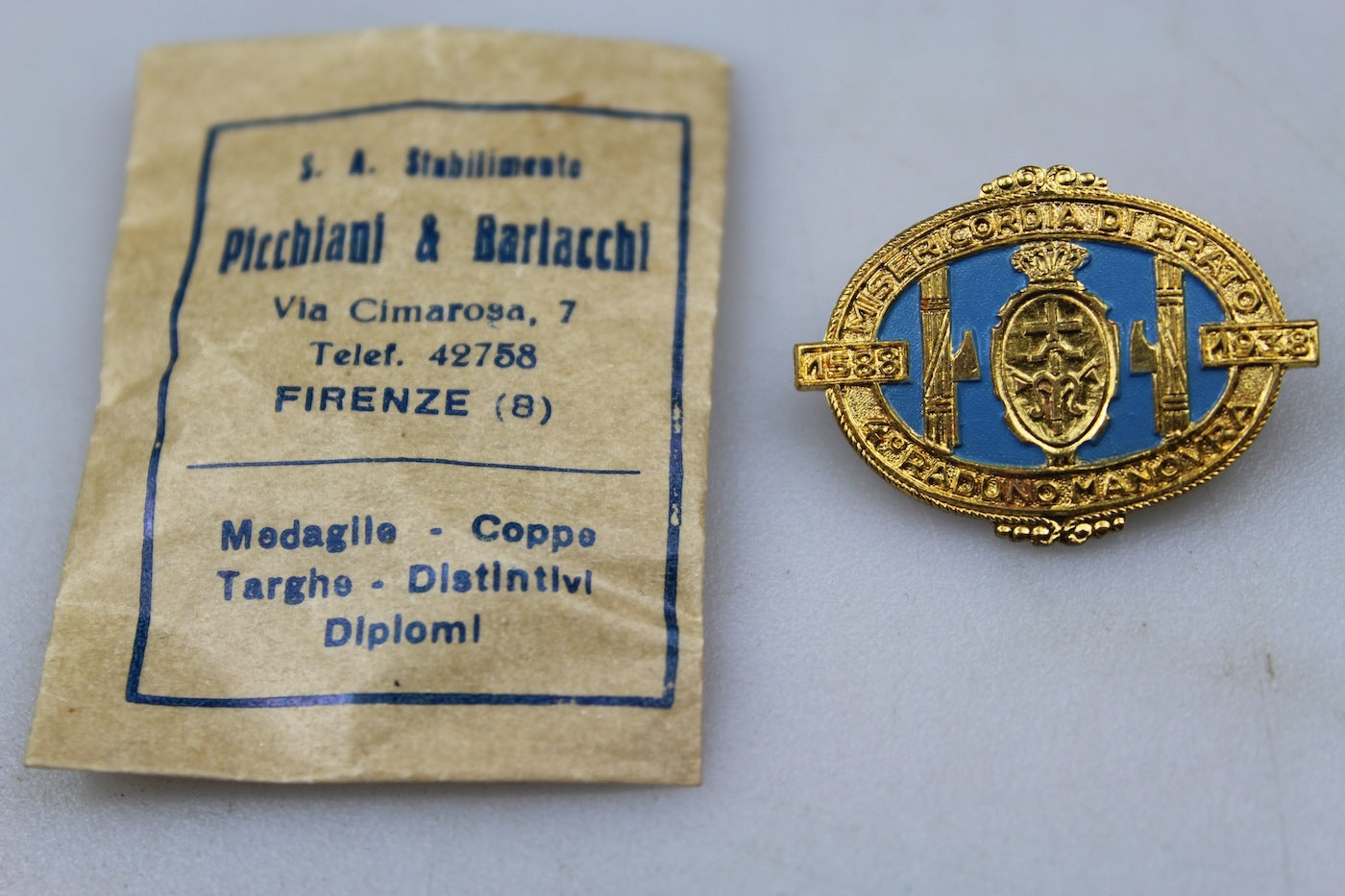 Badge Misericordia di Prato 1588/1938