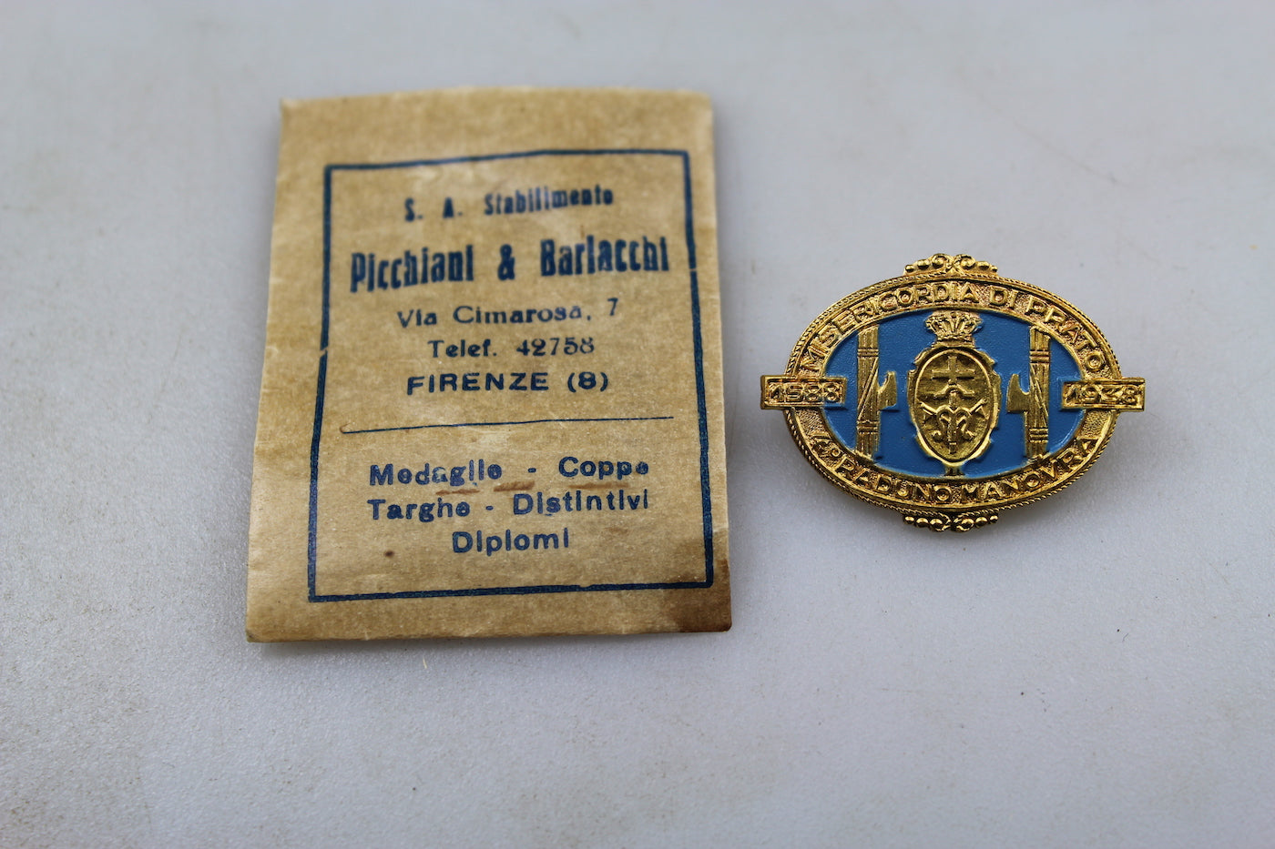 Badge Misericordia di Prato 1938