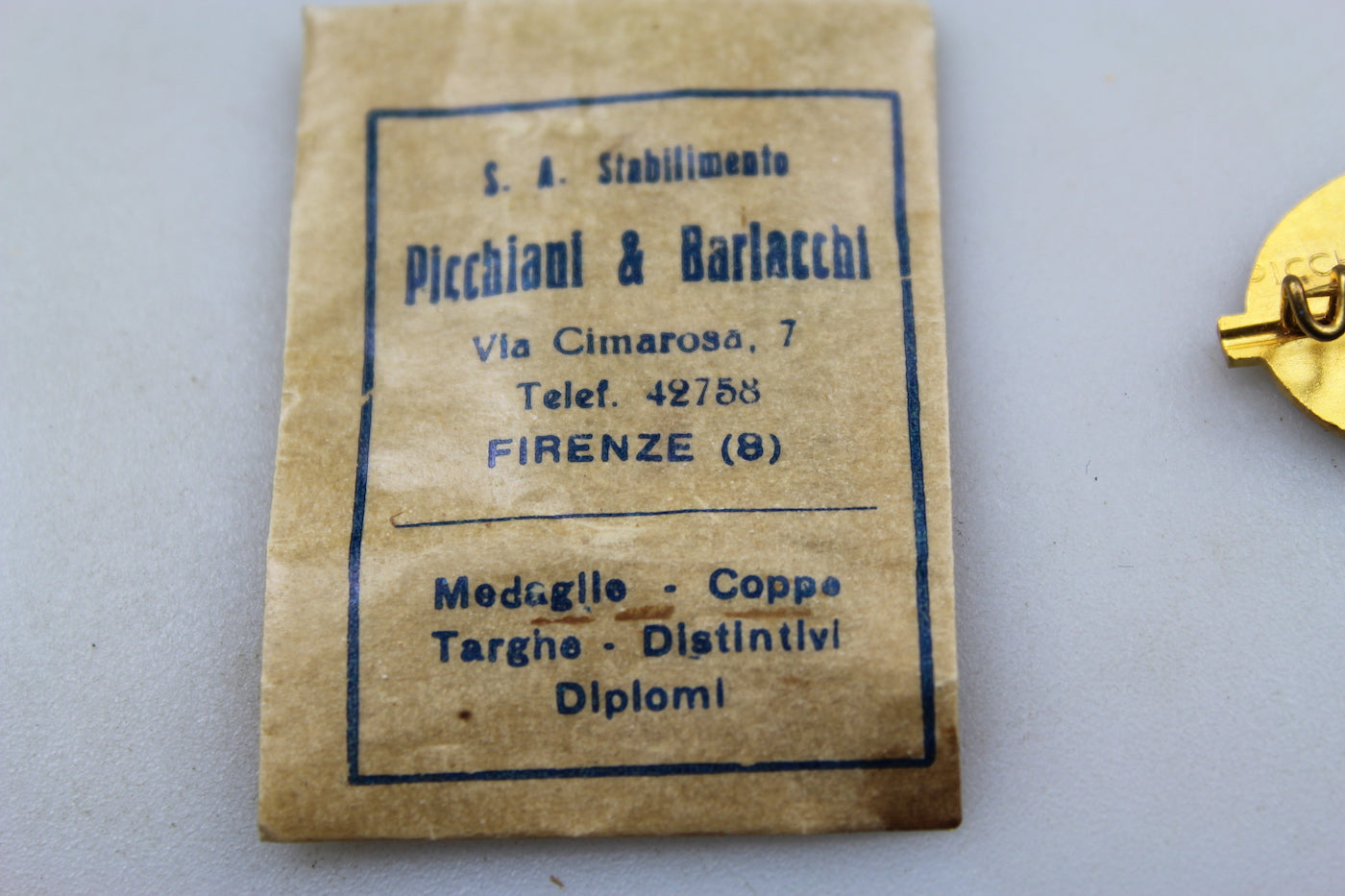 Badge Misericordia di Prato 1938