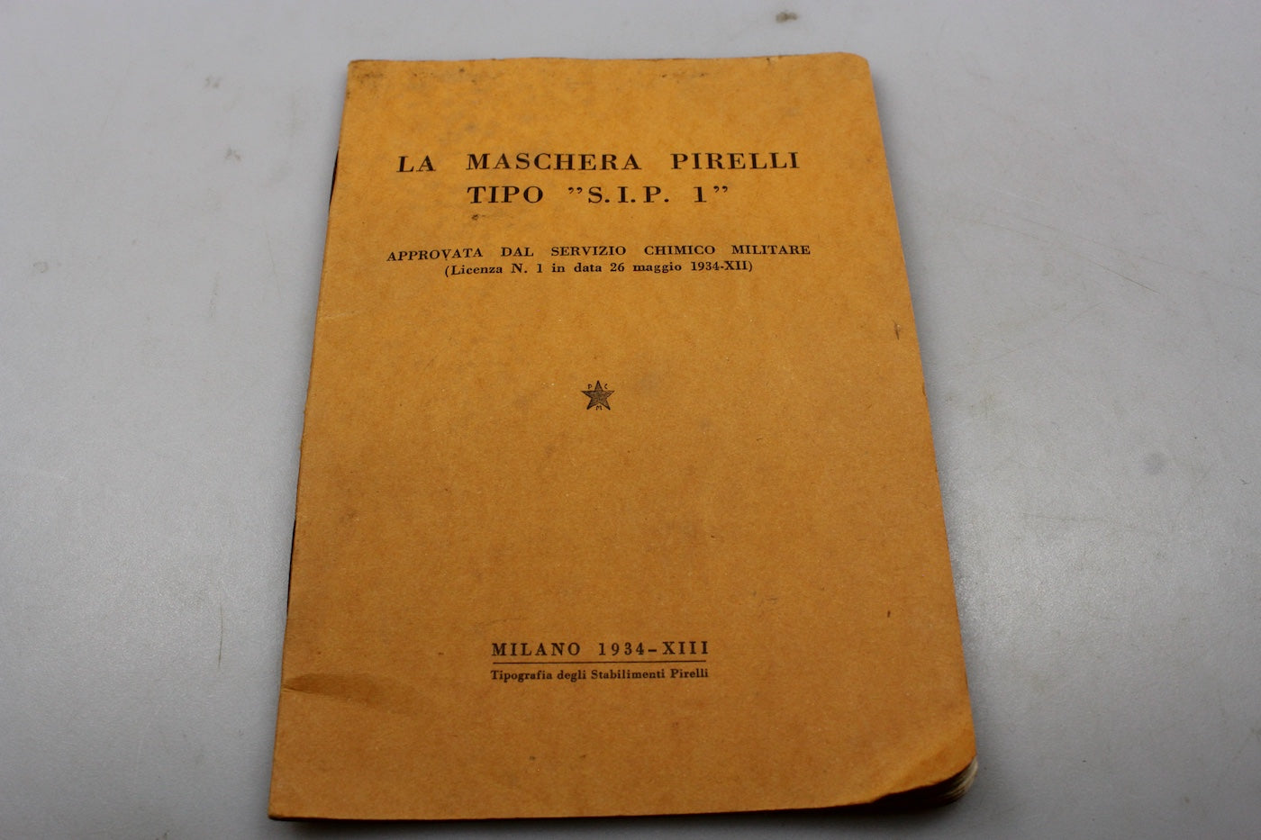 Manuale maschera antigas Pirelli S.I.P. - 1