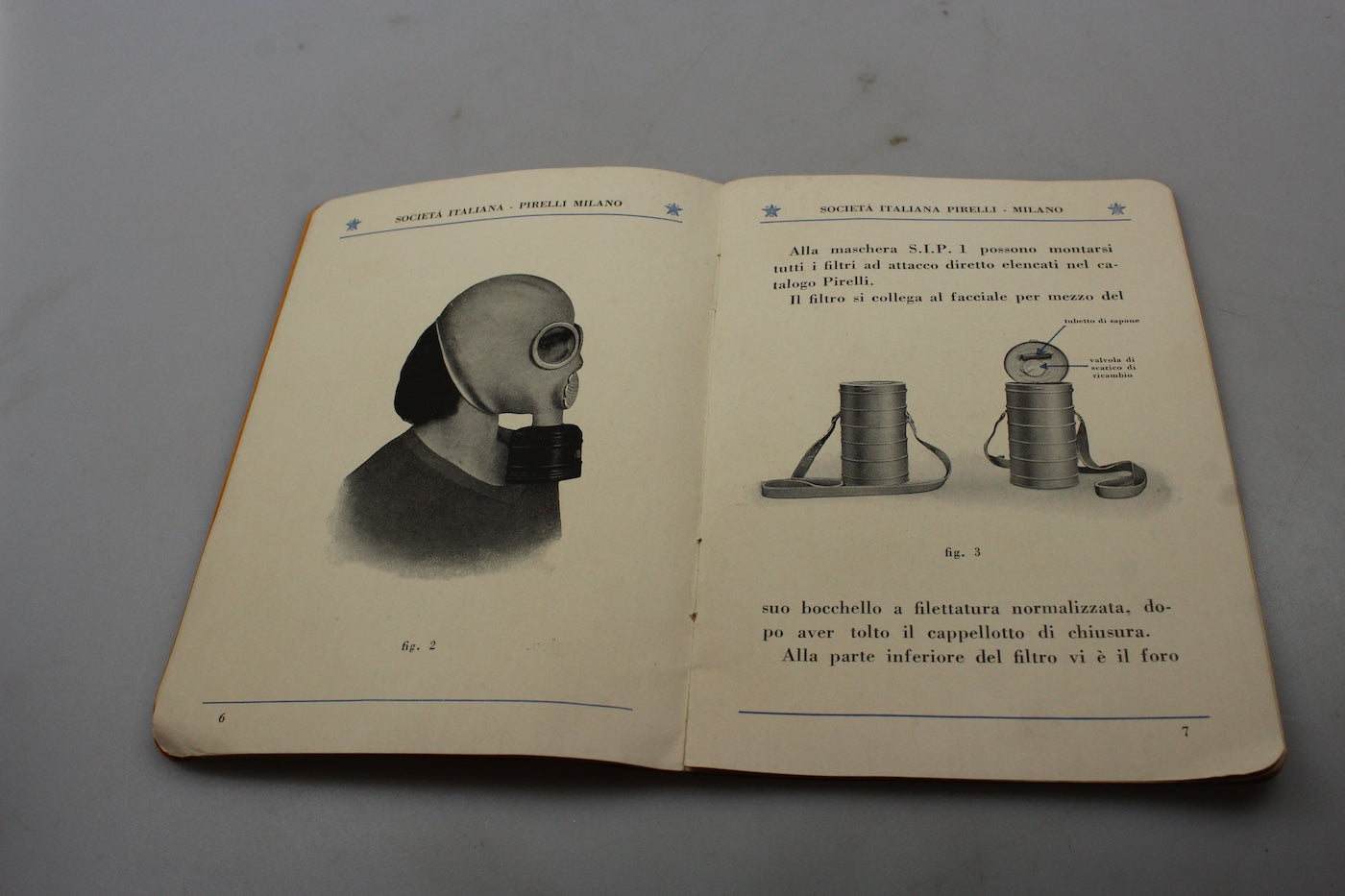 Manuale maschera antigas Pirelli S.I.P. - 1