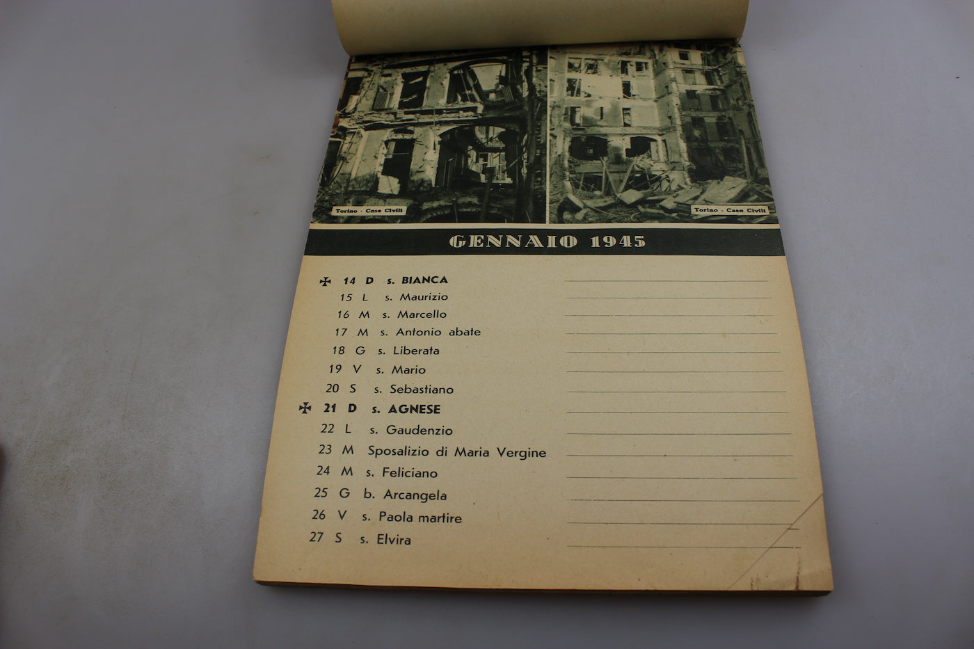 Calendario da muro del 1945,