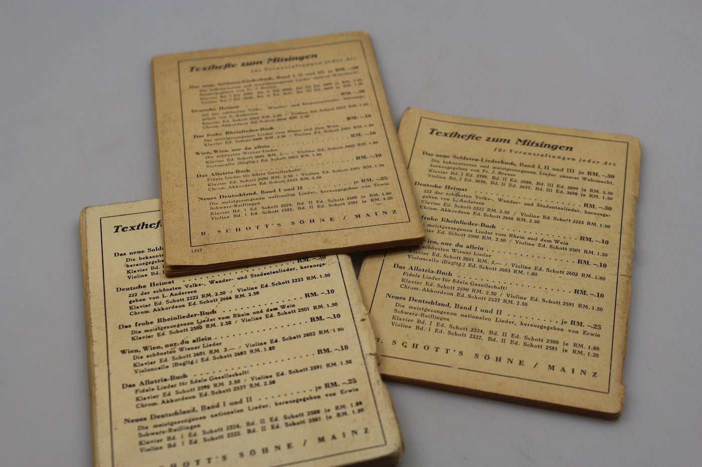 "Das neue soldaten Liederbuch" Volume 1,2 e 3