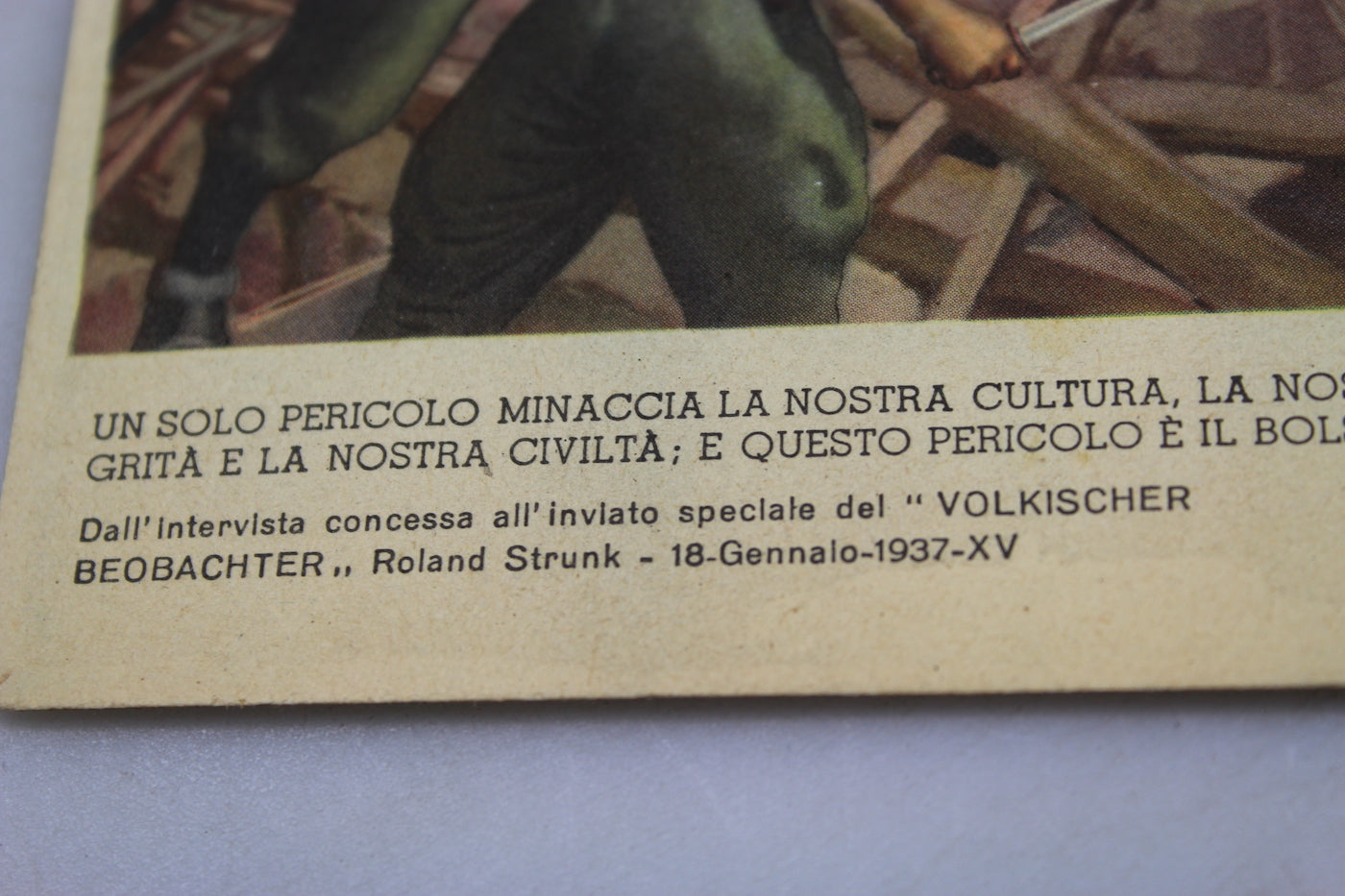 Cartolina postale propaganda anti-bolscevica