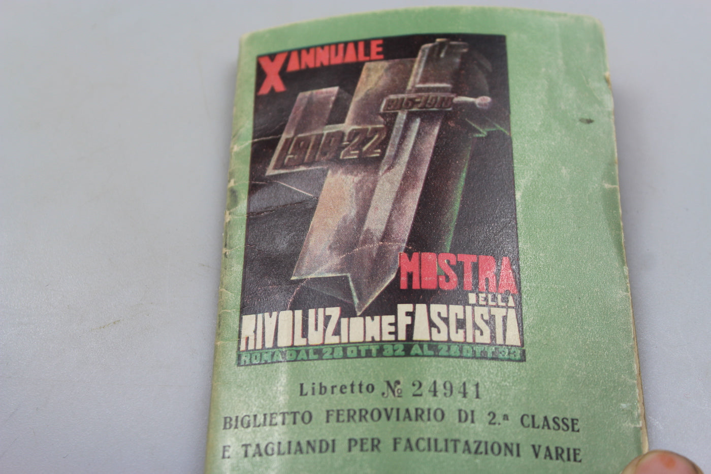 Mostra "Rivoluzione Fascista anno X°" Treno + coupon