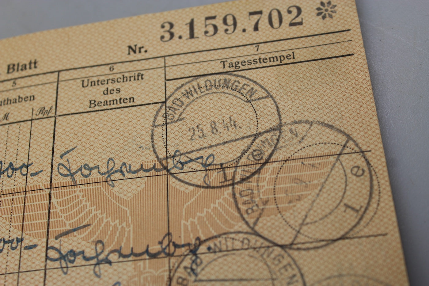 Postsparbuch periodo III° Reich