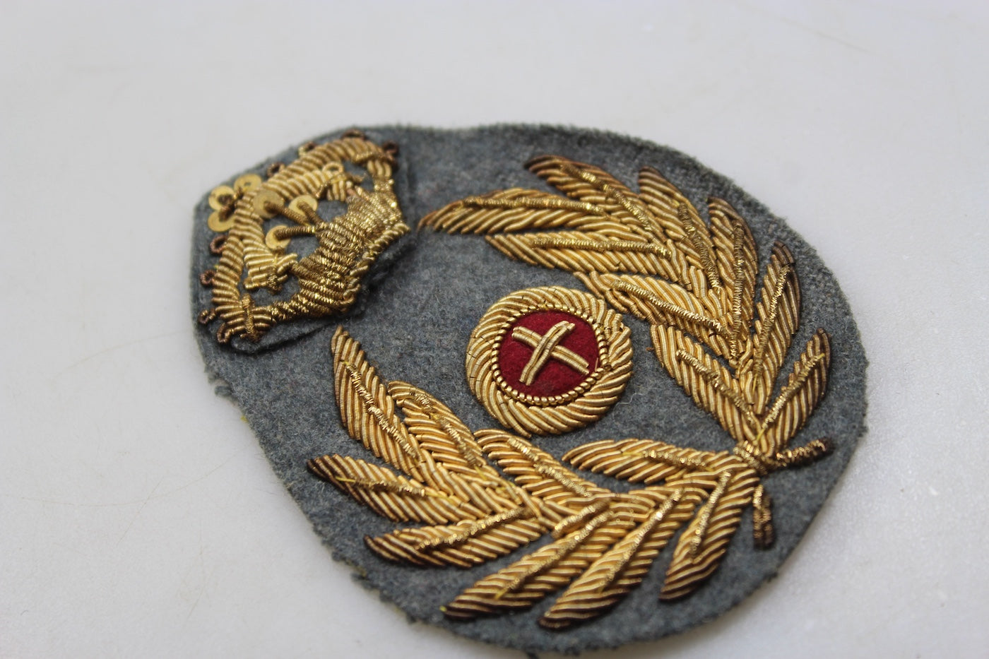 Fregio bustina Ufficiale del Commissariato Militare REI WW2