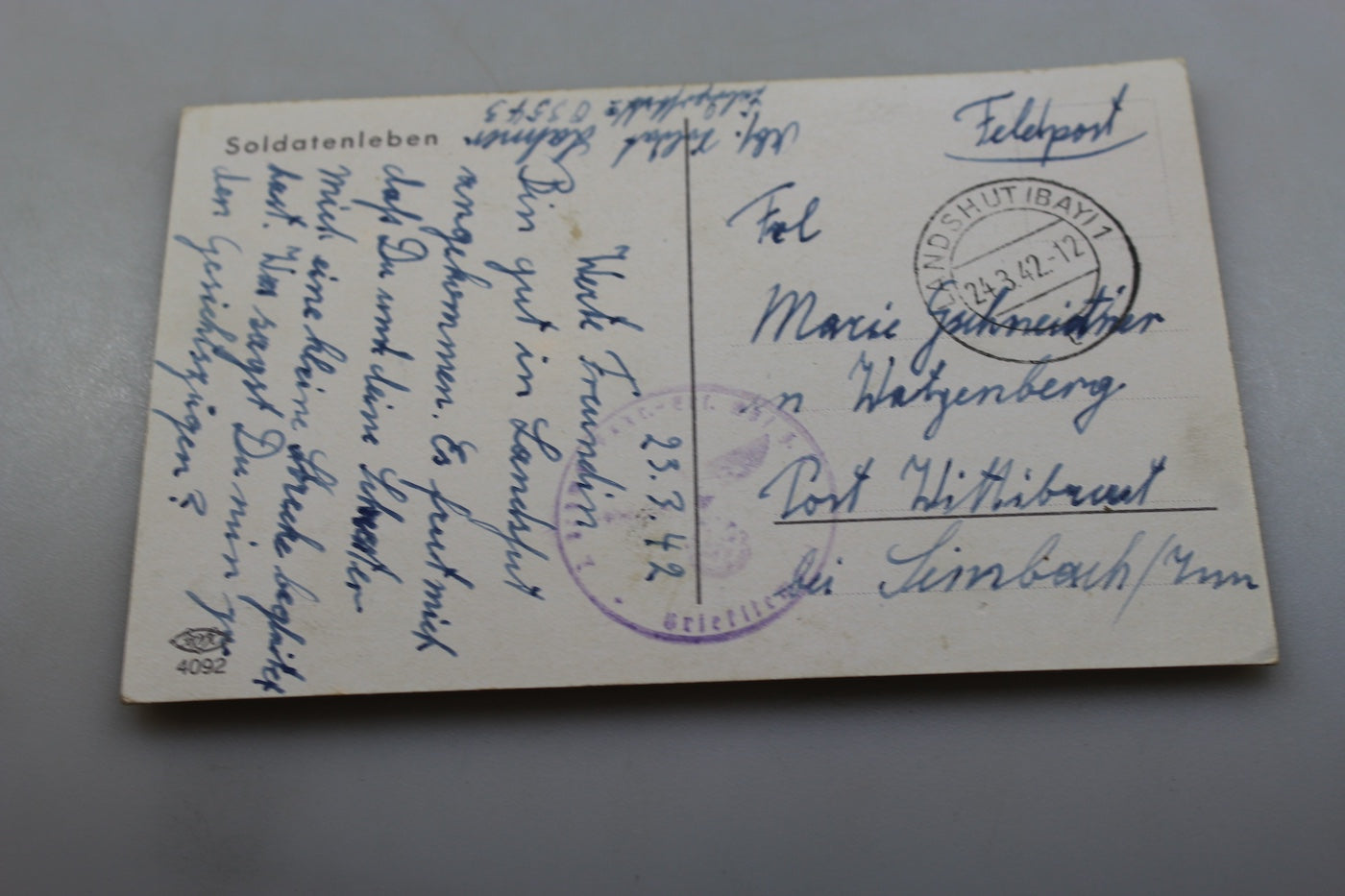 Cartolina "Soldatenleben" WH WW 2