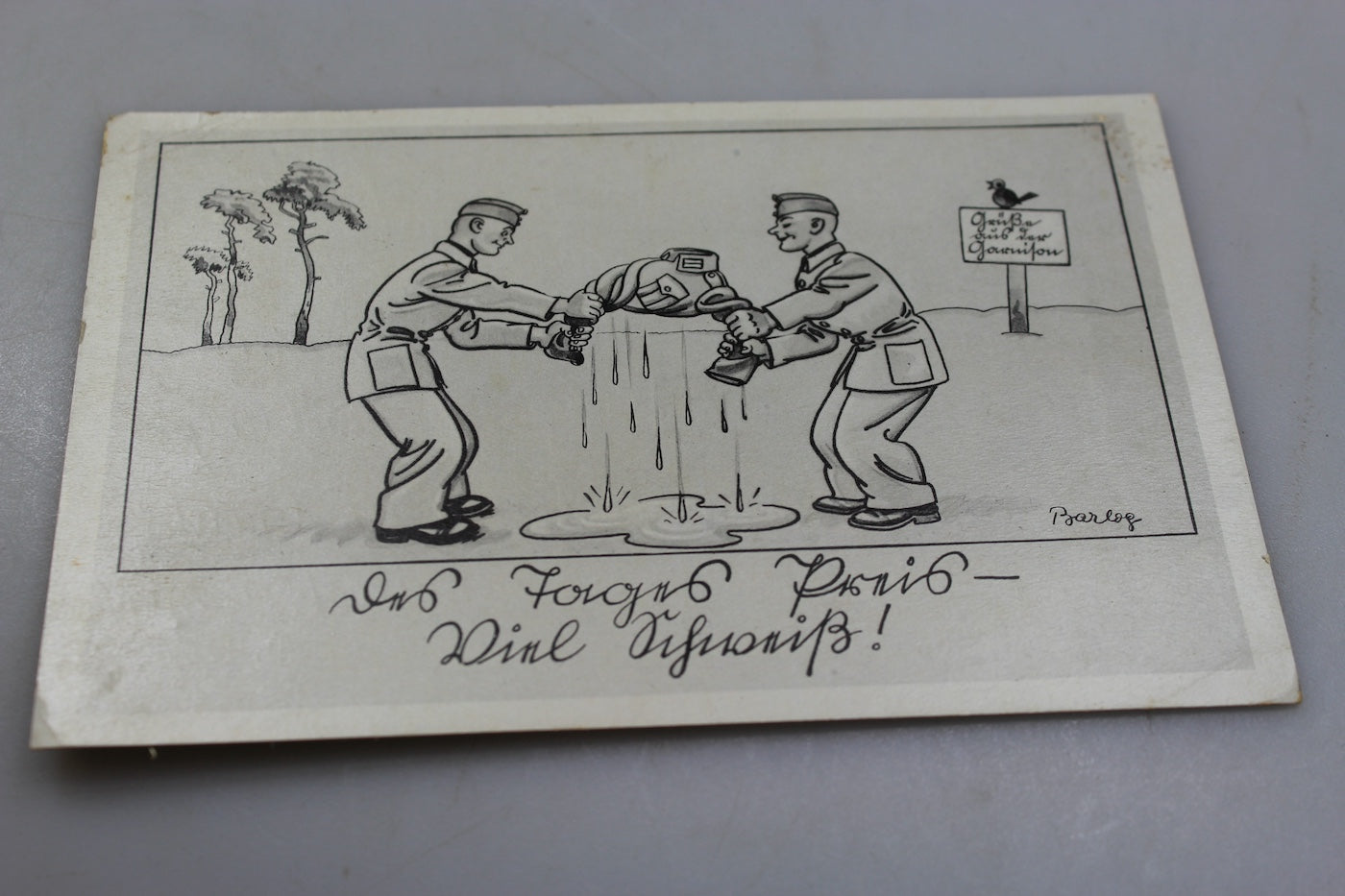 Coppia cartoline postali satiriche WH WW 2