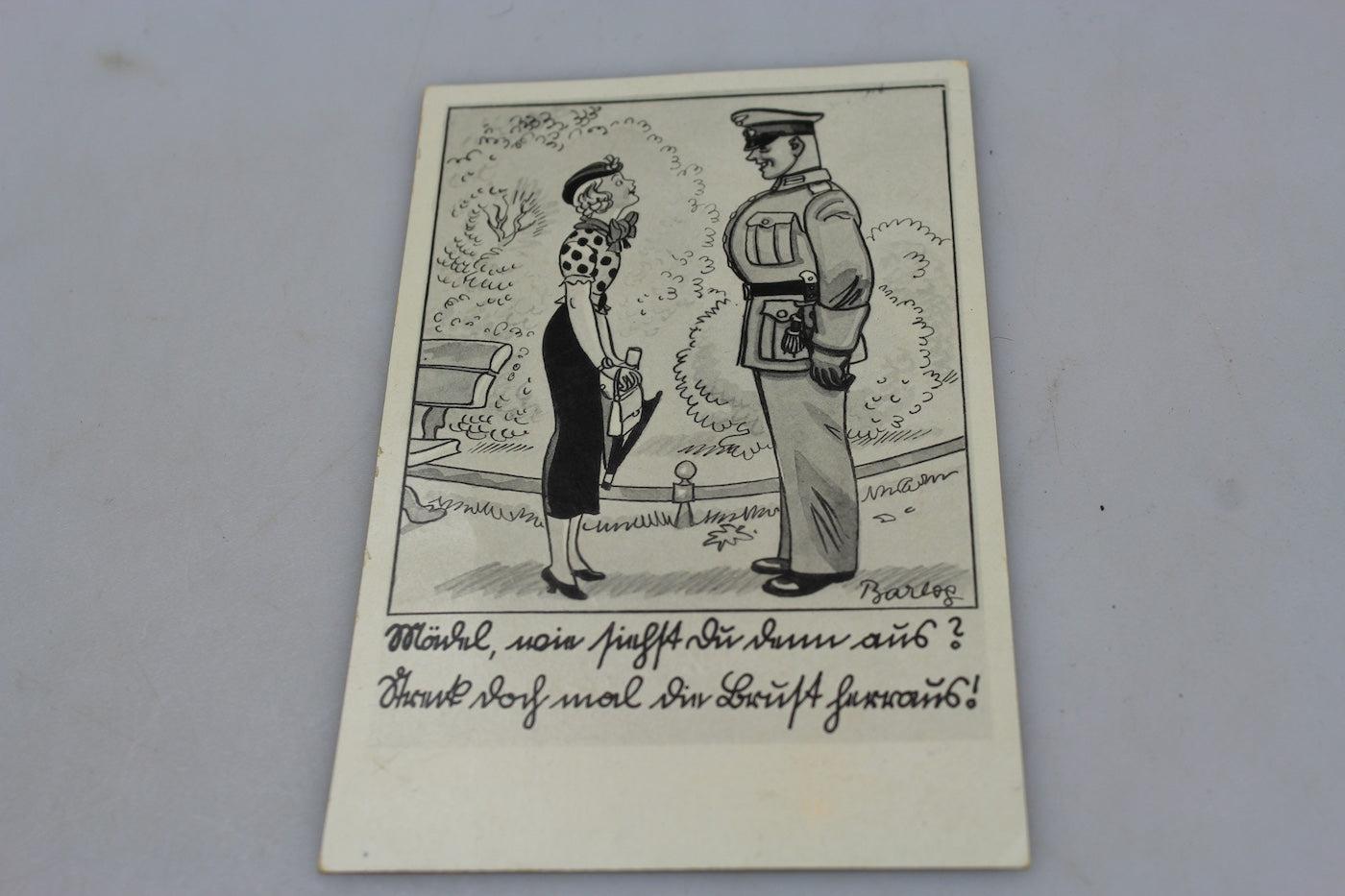 Coppia cartoline postali satiriche WH WW 2