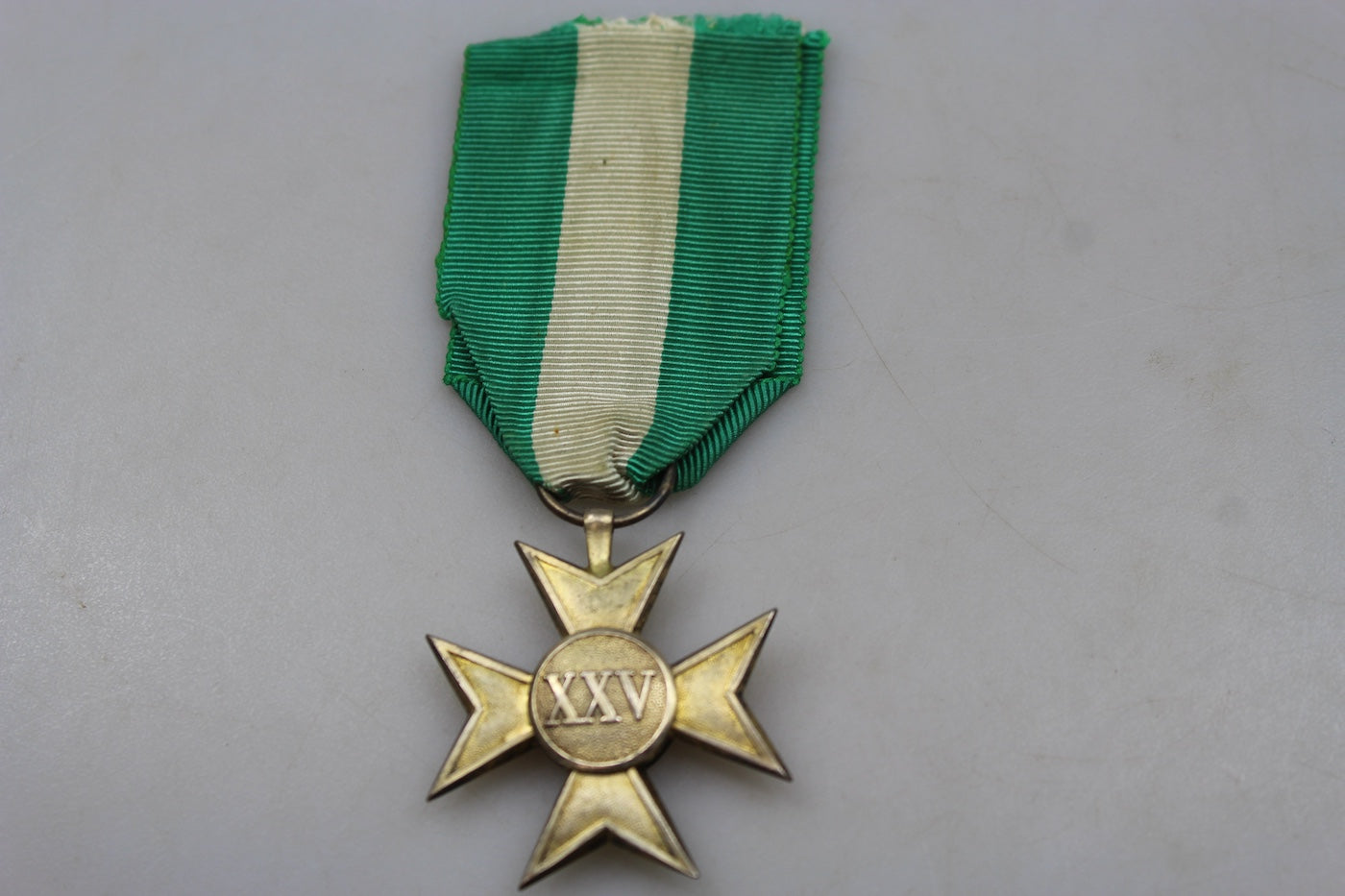 Croce d’oro XXV Anni Anzianità del Servizio Militare con attestato di conferimento