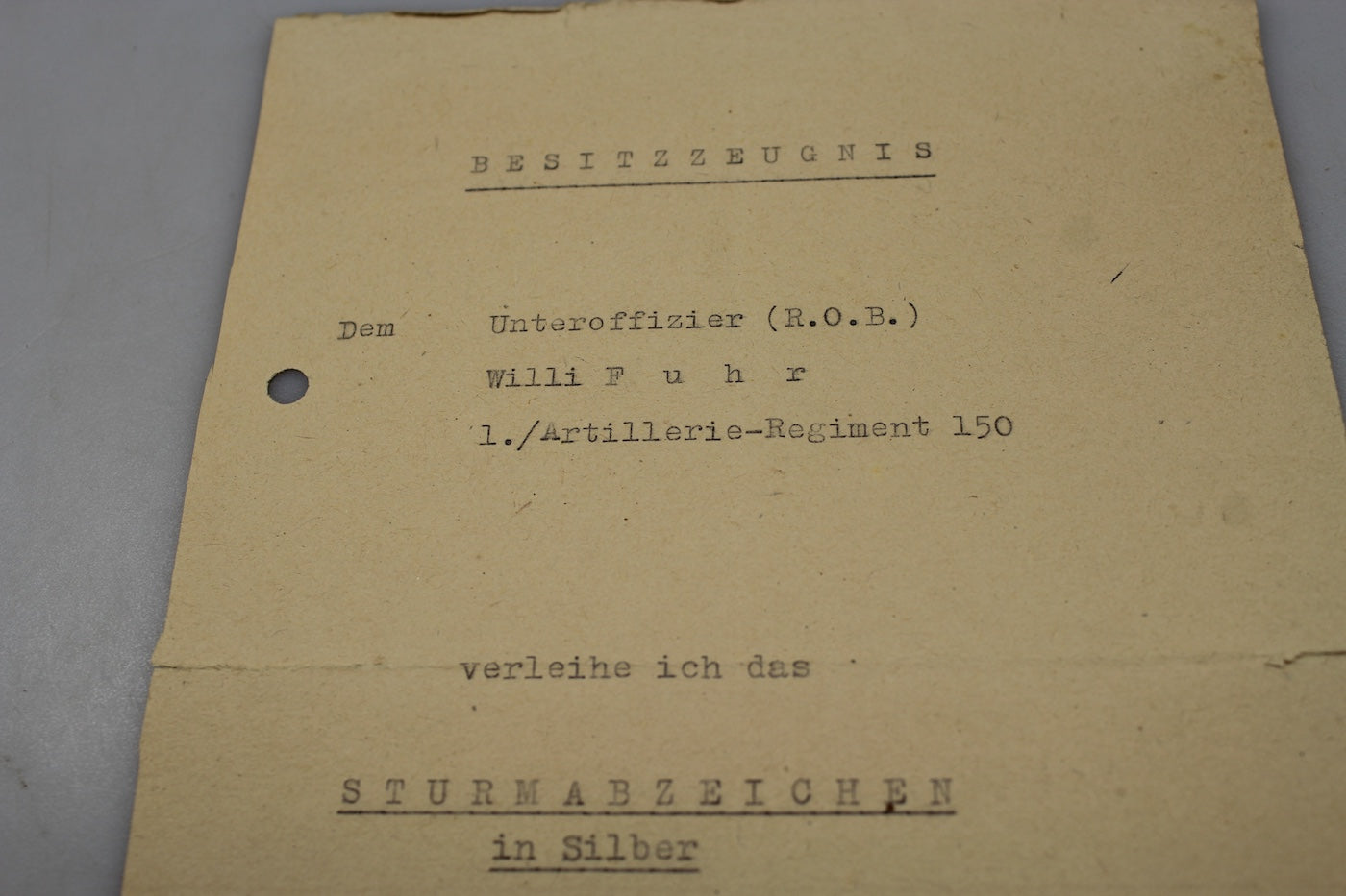 Attestato per Allgemeines Sturmazeichen "silver"