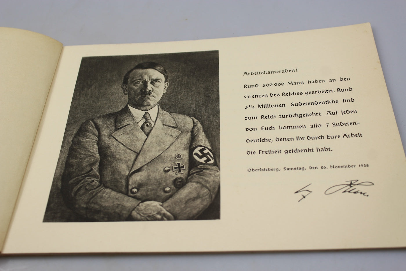 Brochure/ Urkunde RAD - 1938