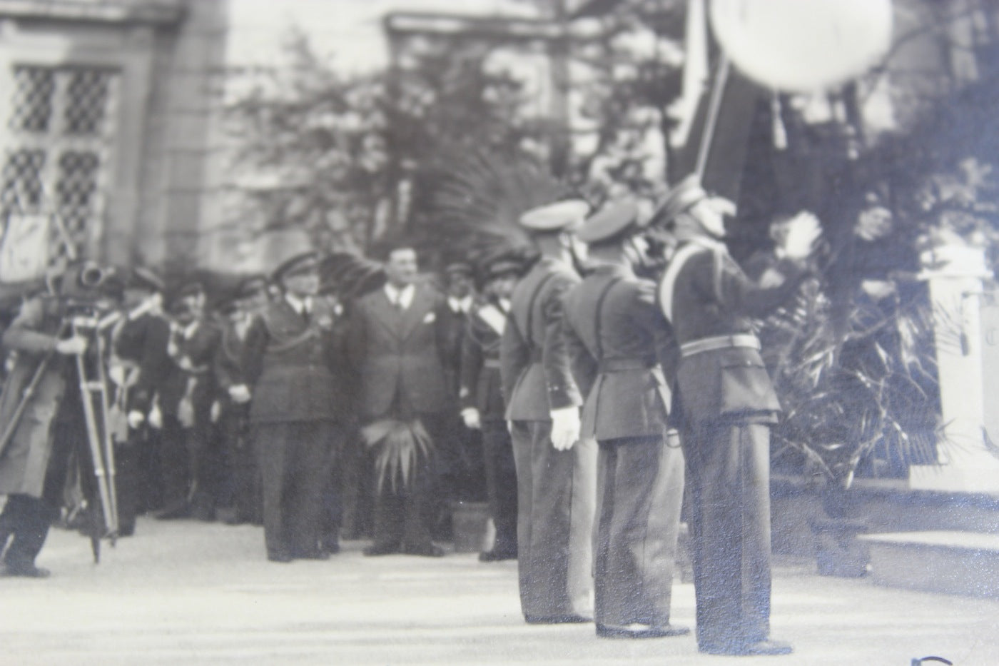 Fotografia dell'Accademia di Aeronautica di Caserta,presente S.E. Italo Balbo.
