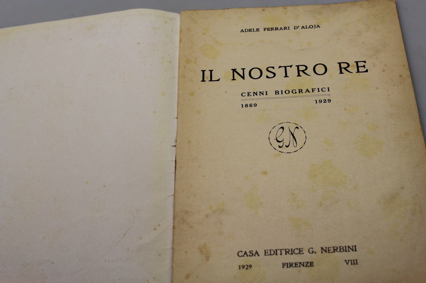 "Il nostro Re" - Adele Ferrari D'Aloja - 1929