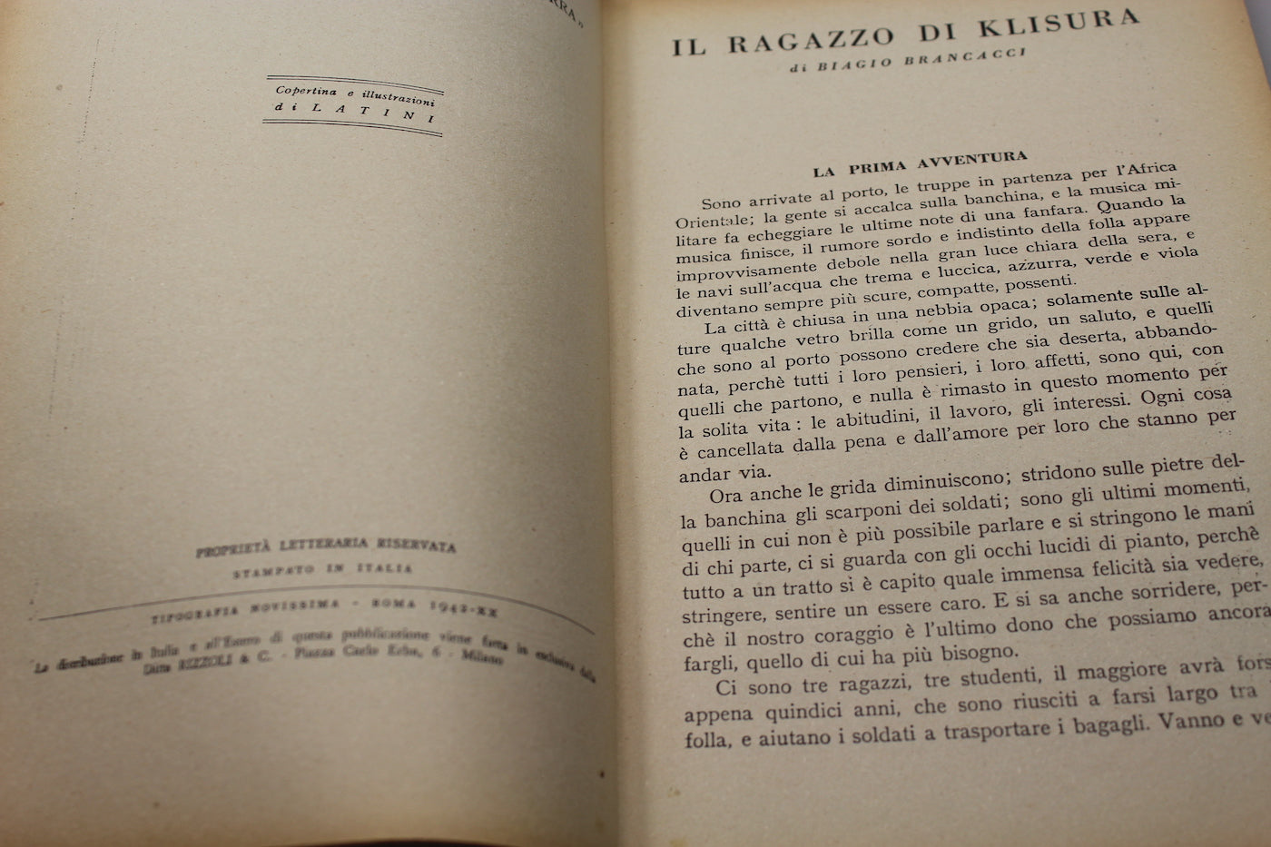 "Il ragazzo di Klisura" B.Brancacci - 1942