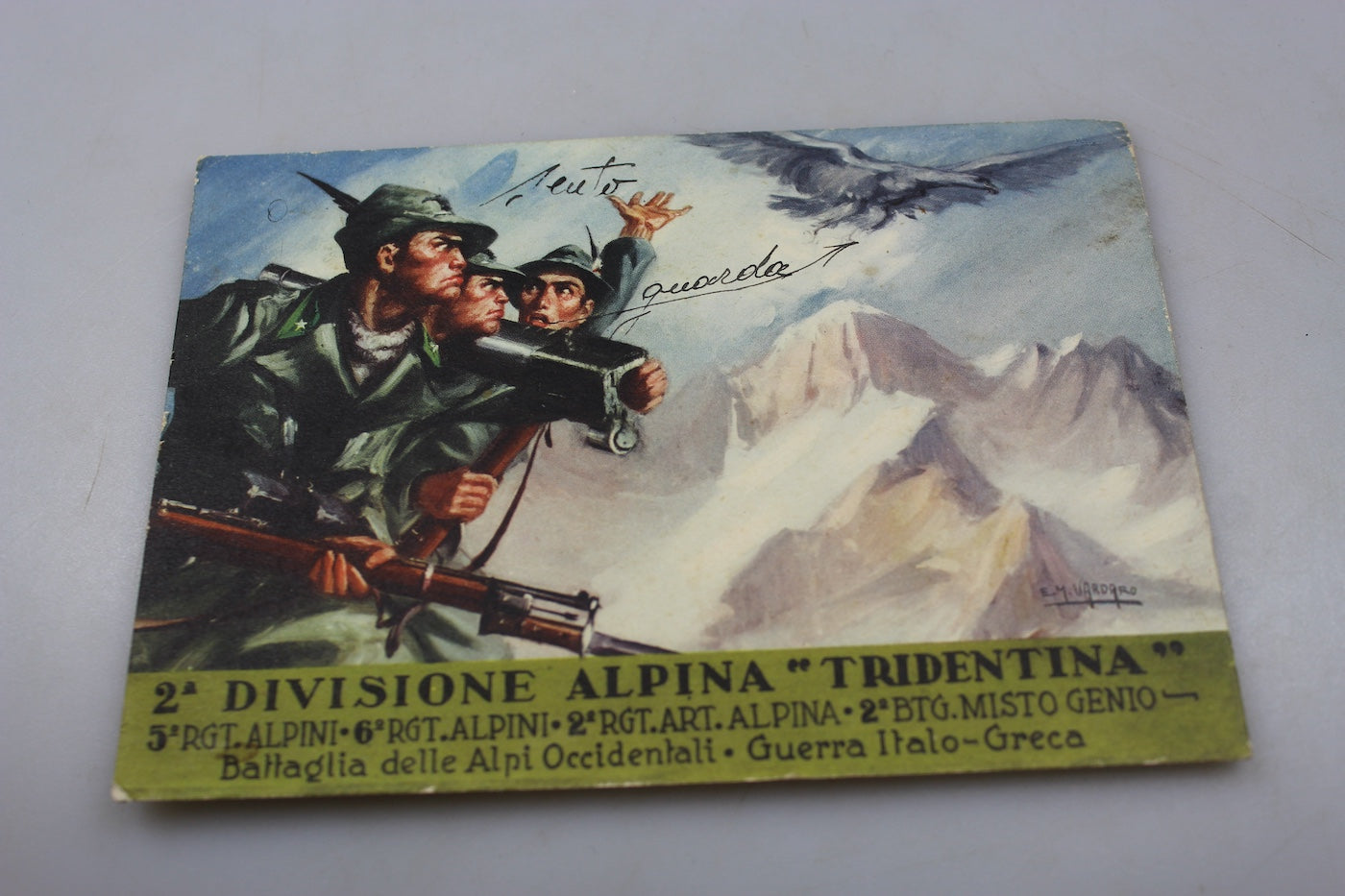Cartolina postale 2^ Divisione Alpina "Tridentina"