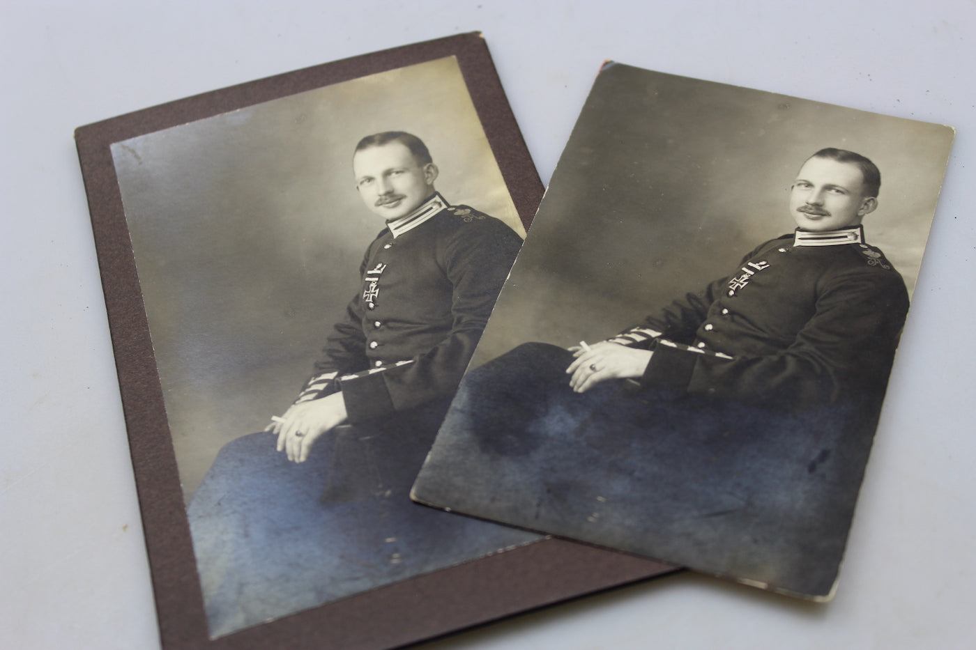 Due foto di un Ufficiale Tedesco WW1