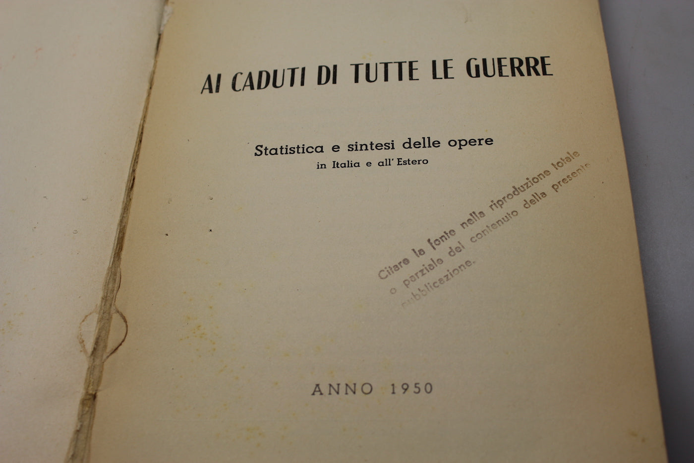 "Ai Caduti di tutte le guerre" - 1950