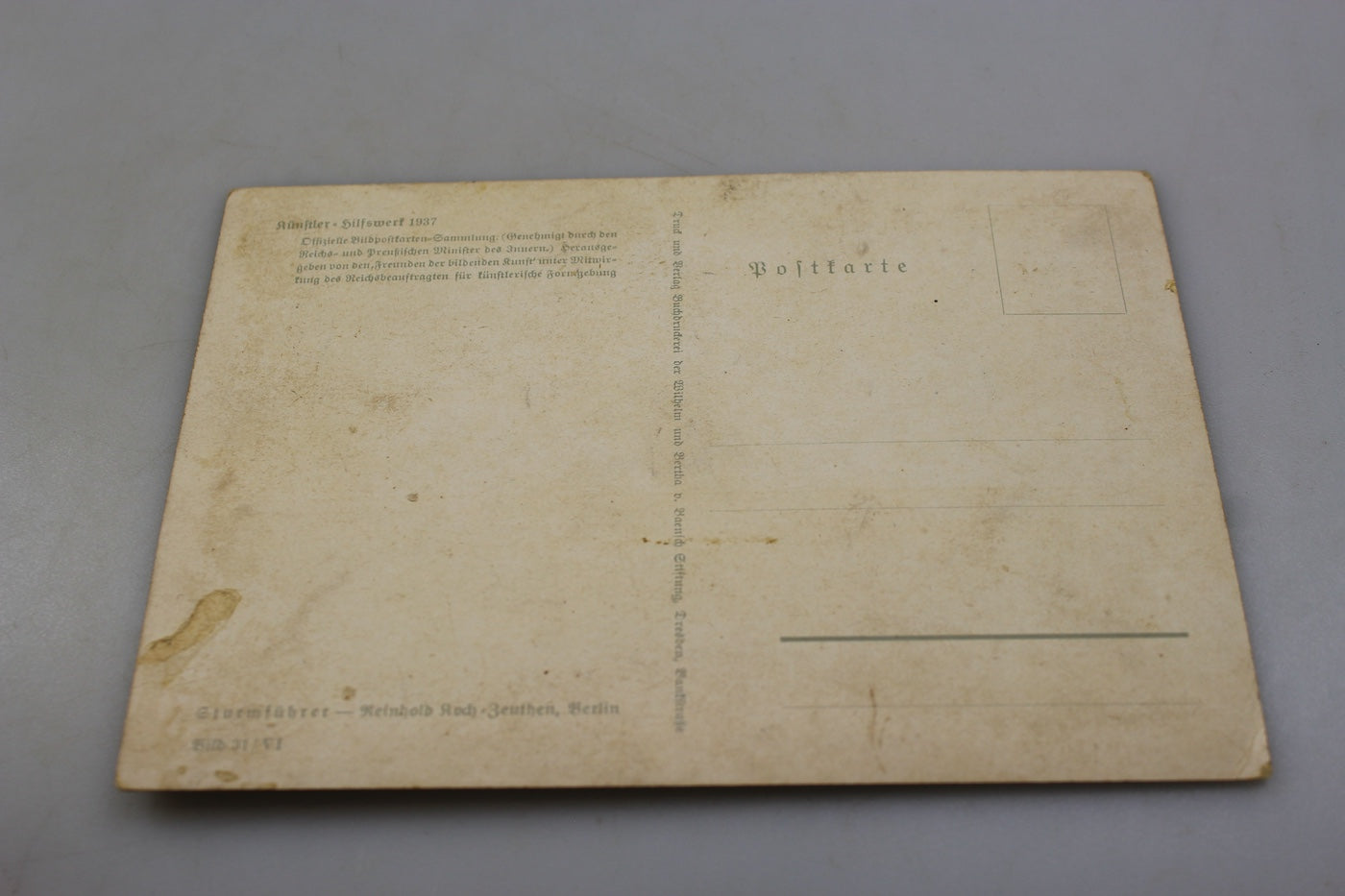 Cartolina postale di propaganda Sturmfuhrer Rienhold Koch