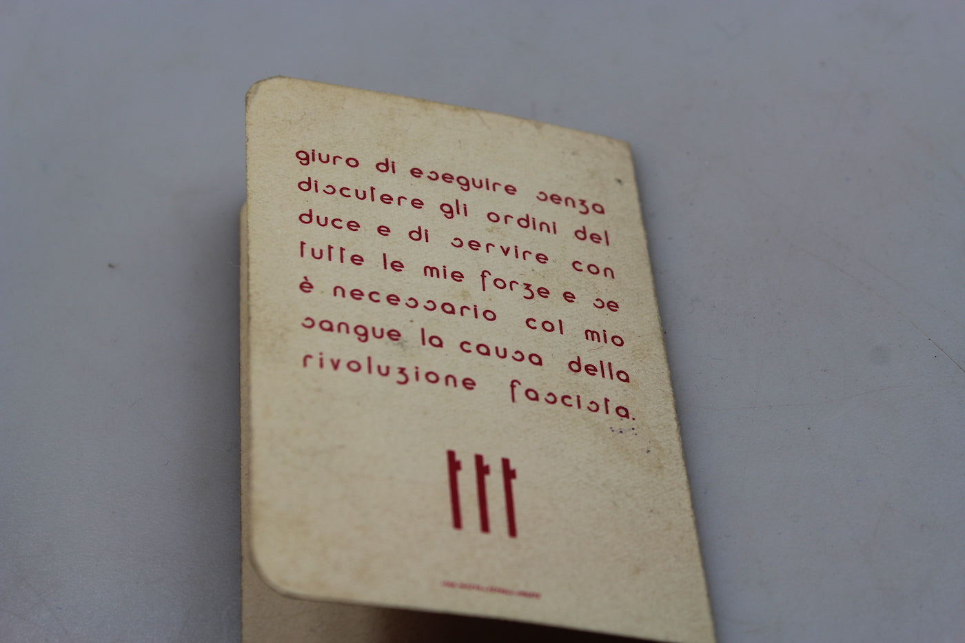 Tessera OB XII° E.F.