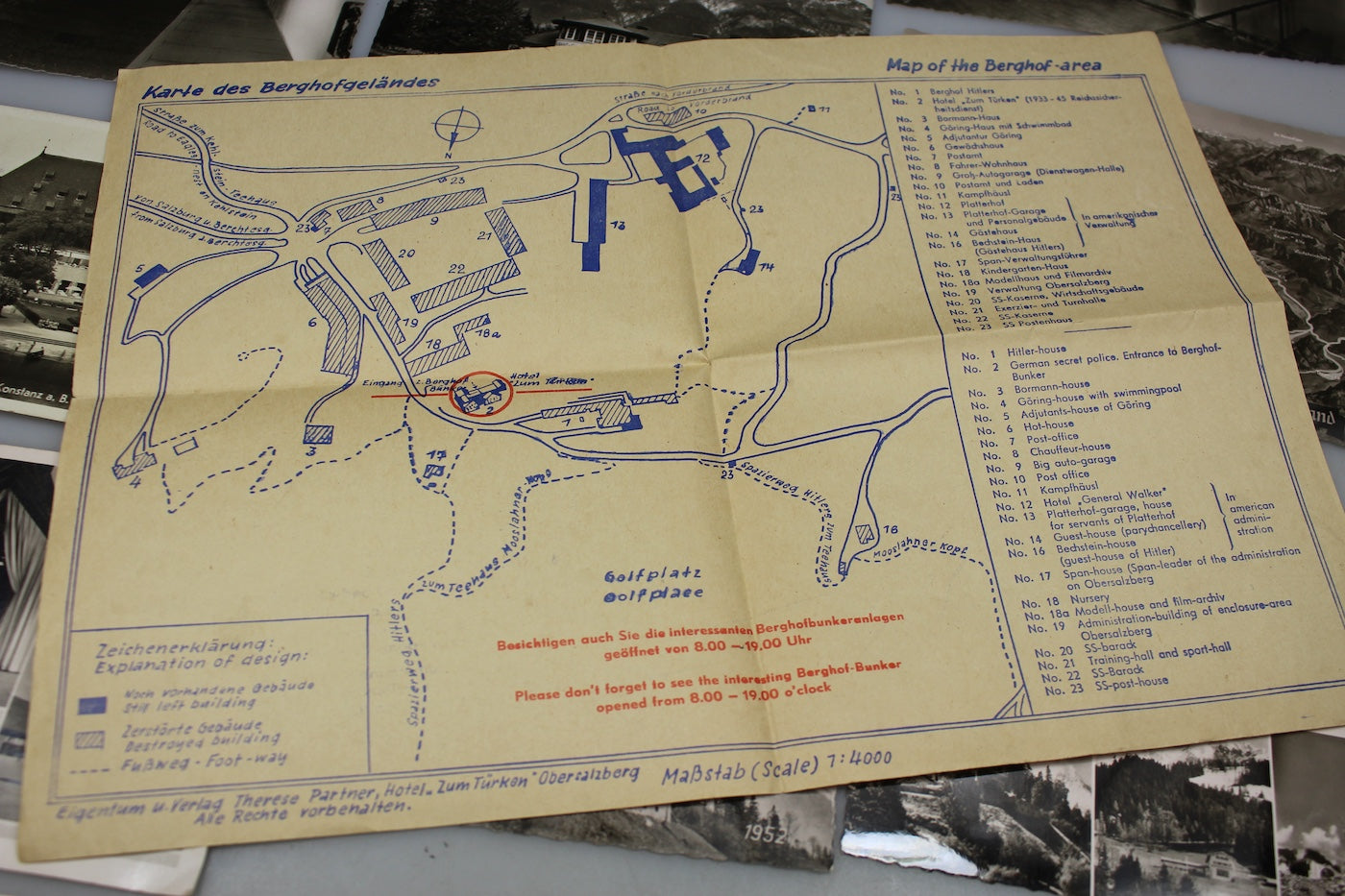 #11 cartoline postali + guida Berghof anni 60'