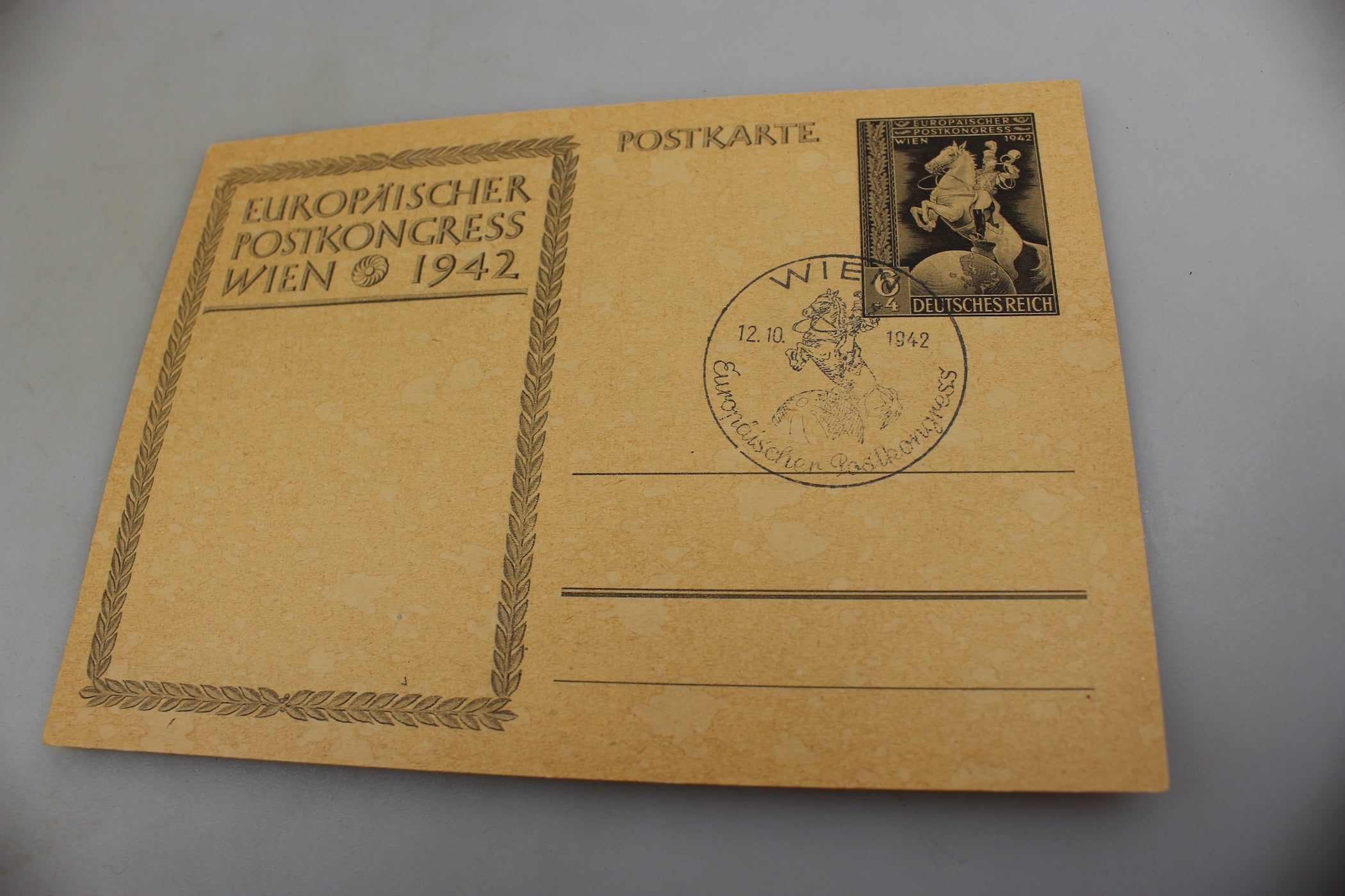 # 10 Cartoline postali affrancate e con annulli periodo III° Reich