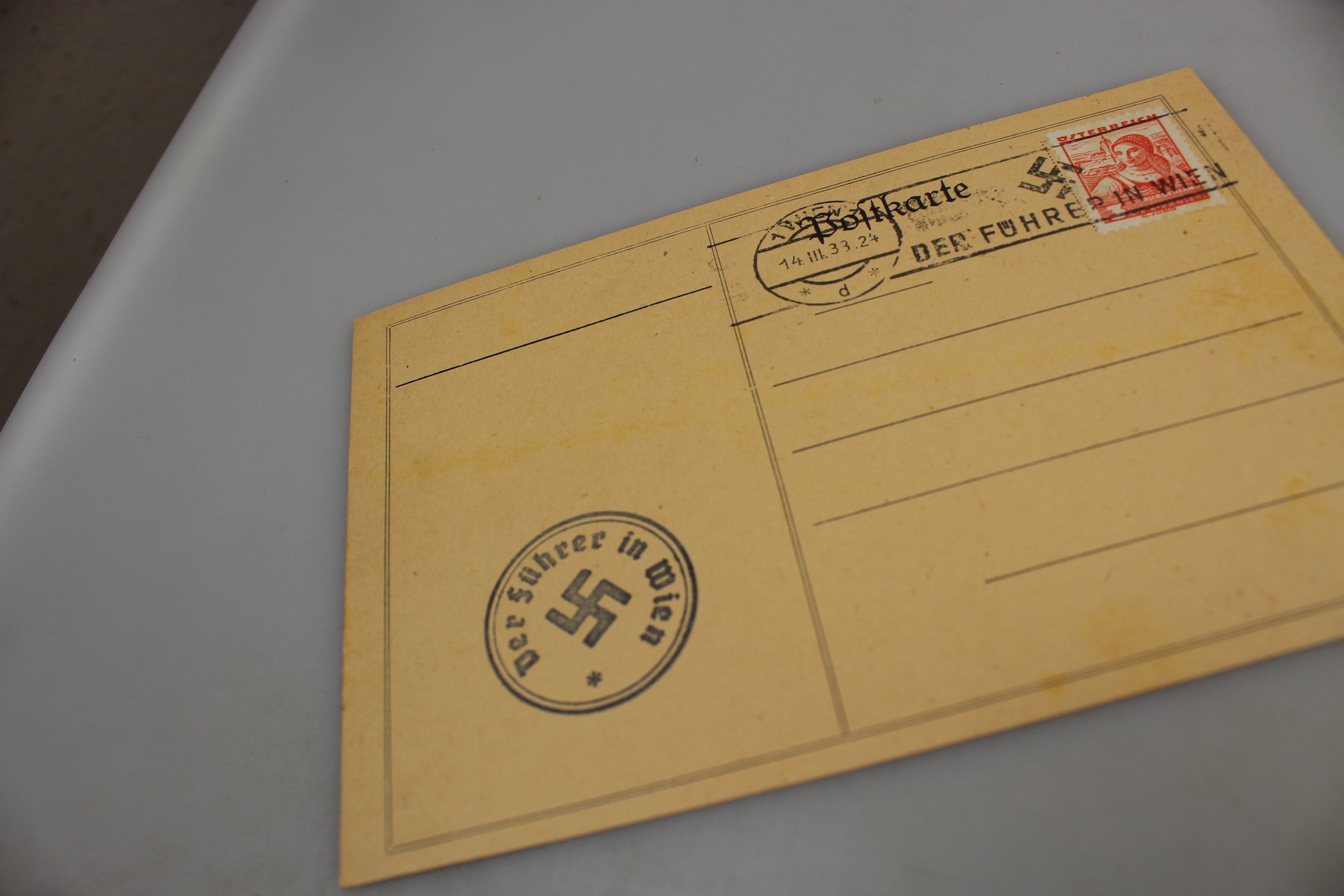 # 10 Cartoline postali affrancate e con annulli periodo III° Reich